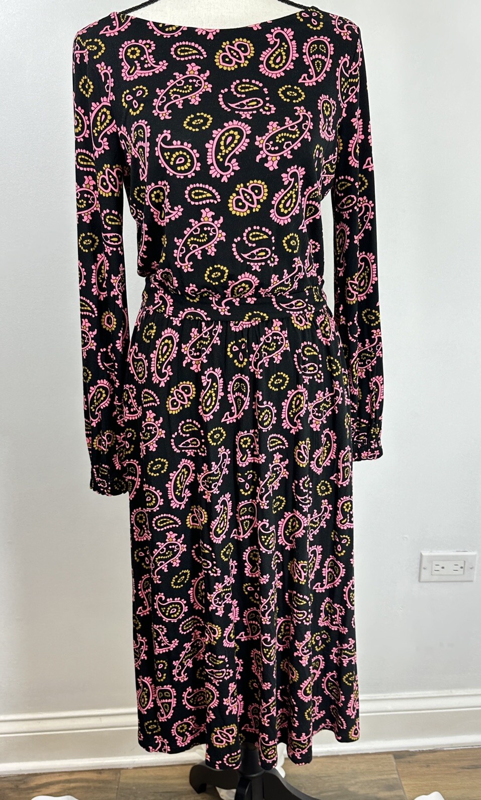 Boden Evelyn Paisley Print Midi Jersey Knit Stretchy Dress Women’s Size 6