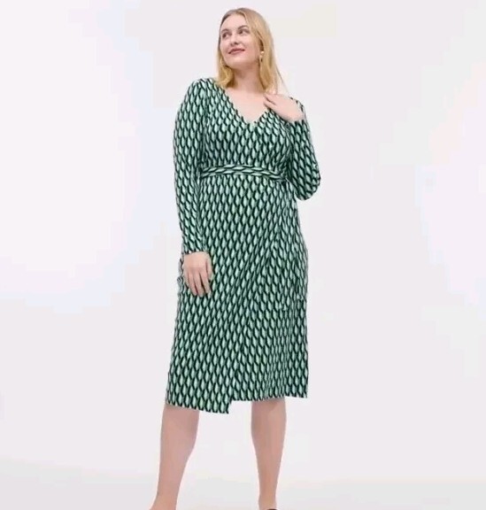 Diane Von Furstenberg‎ Long Sleeve Wrap Midi Dress XXS