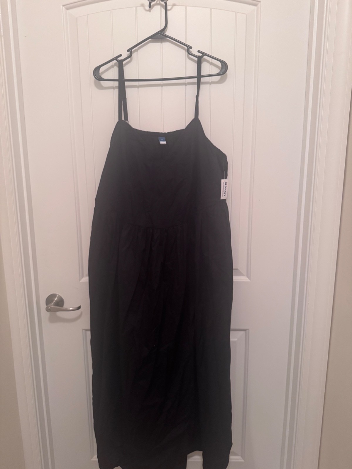 OLD NAVY Sundress 3XL Lightweight Solid Black with adjustable straps