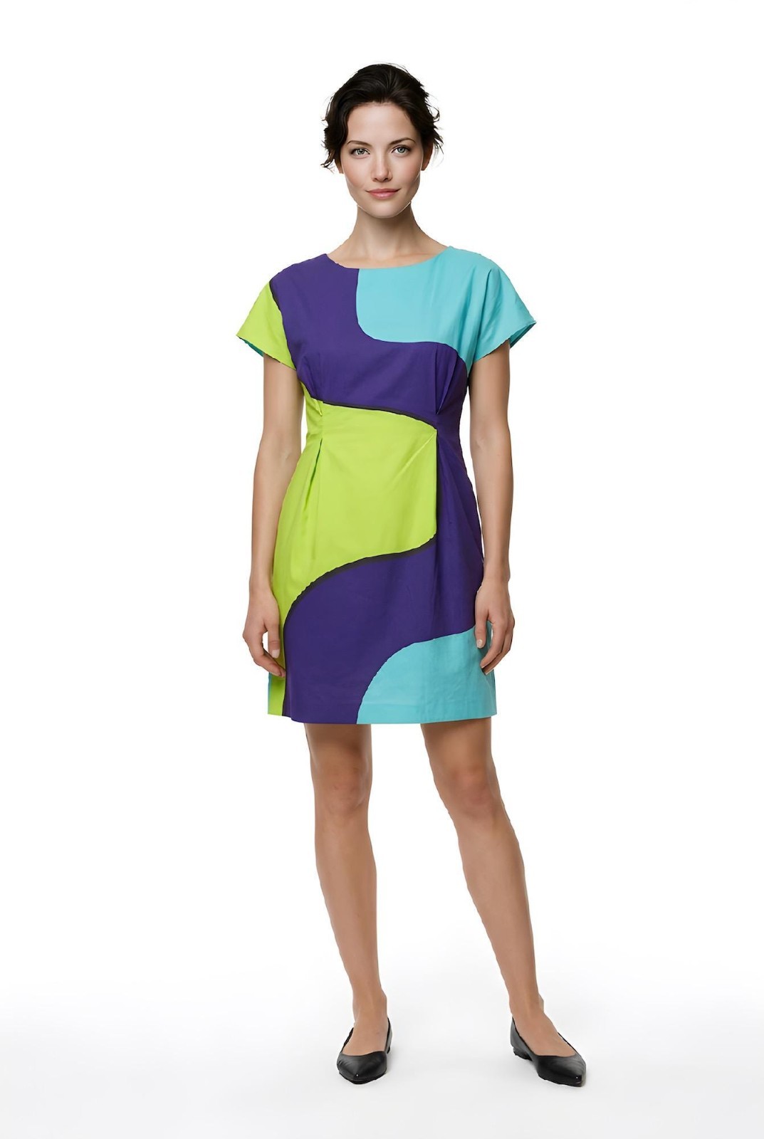 MARIMEKKO Vintage Dress, Colorful Geometric Dress, Finland, Size 38, M