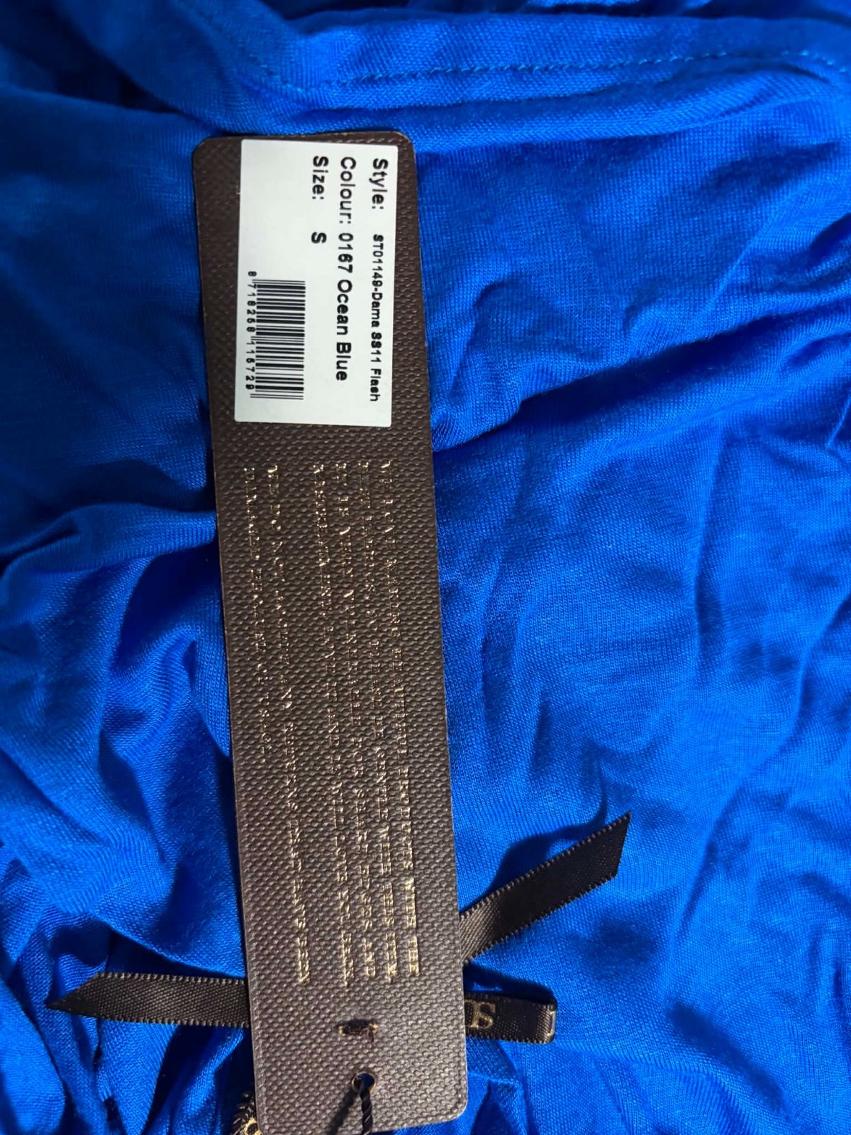 NWT SuperTrash Women’s Ocean Blue Dama Flash Ruched Bodycon Dress $115 Small