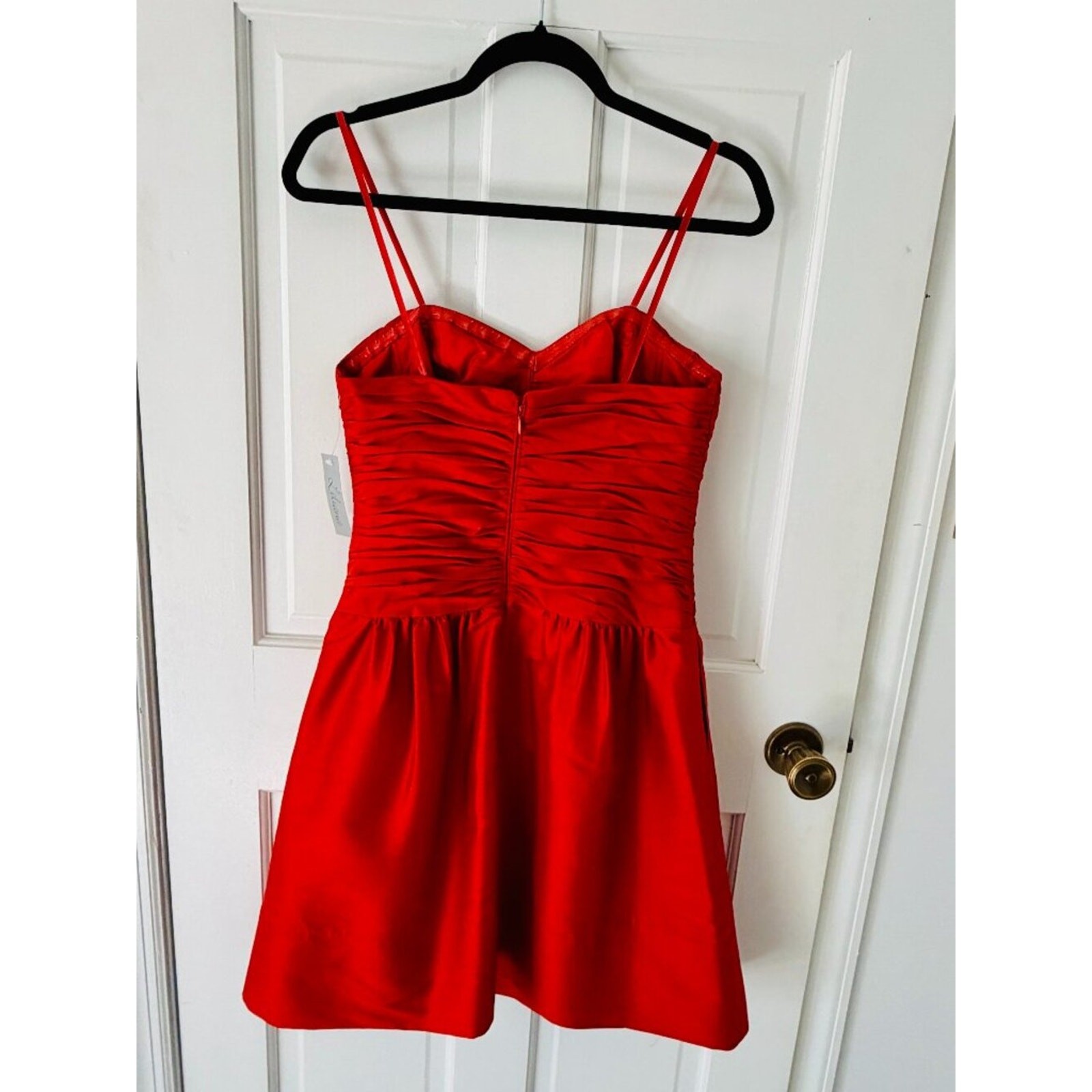 Liliana Sweetheart Neckline Royalcore Fit & Flare Mini Dress Red- 4