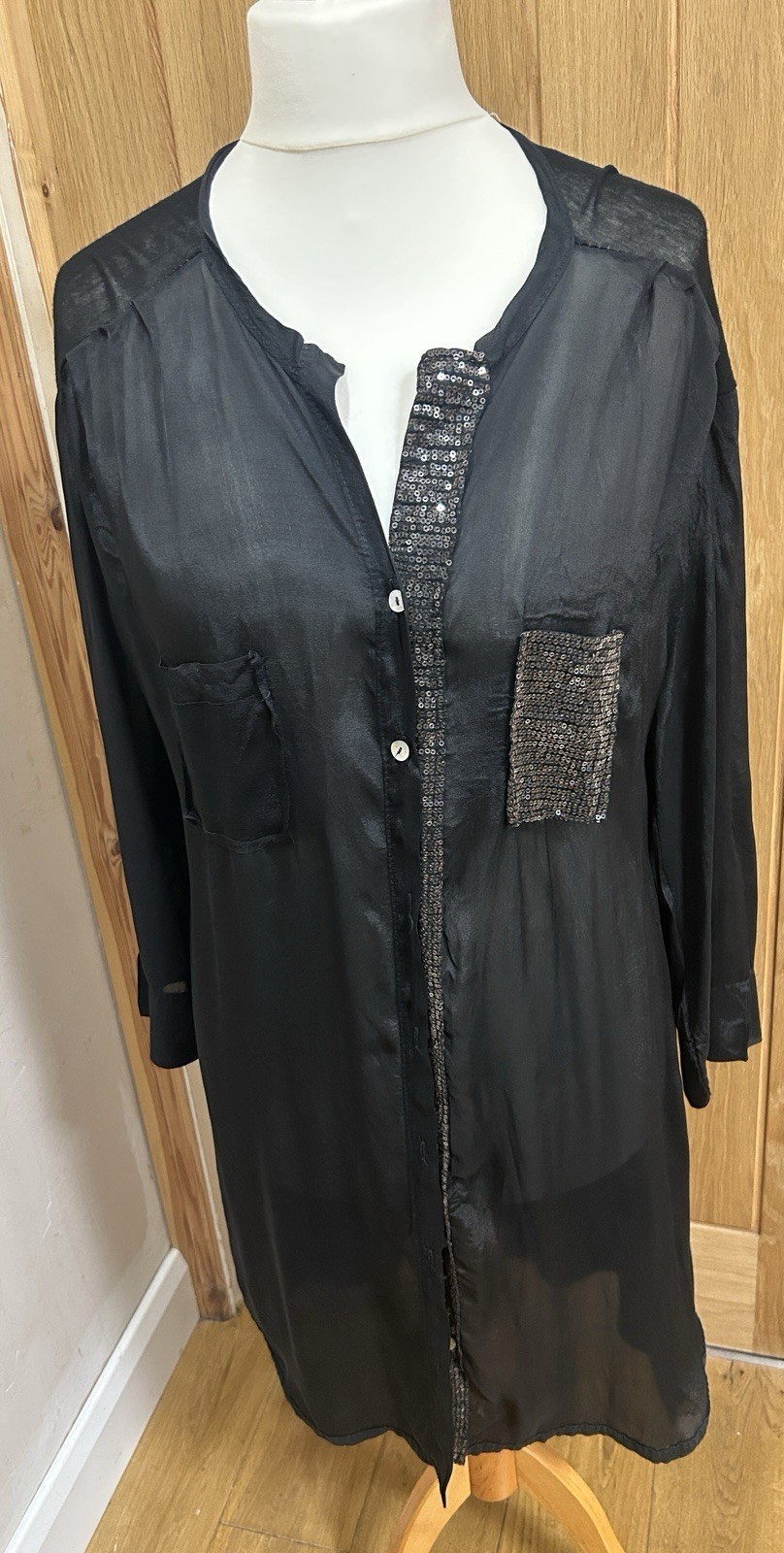 ladies Semi Opaque Tunic /dress Approx Size 14/16