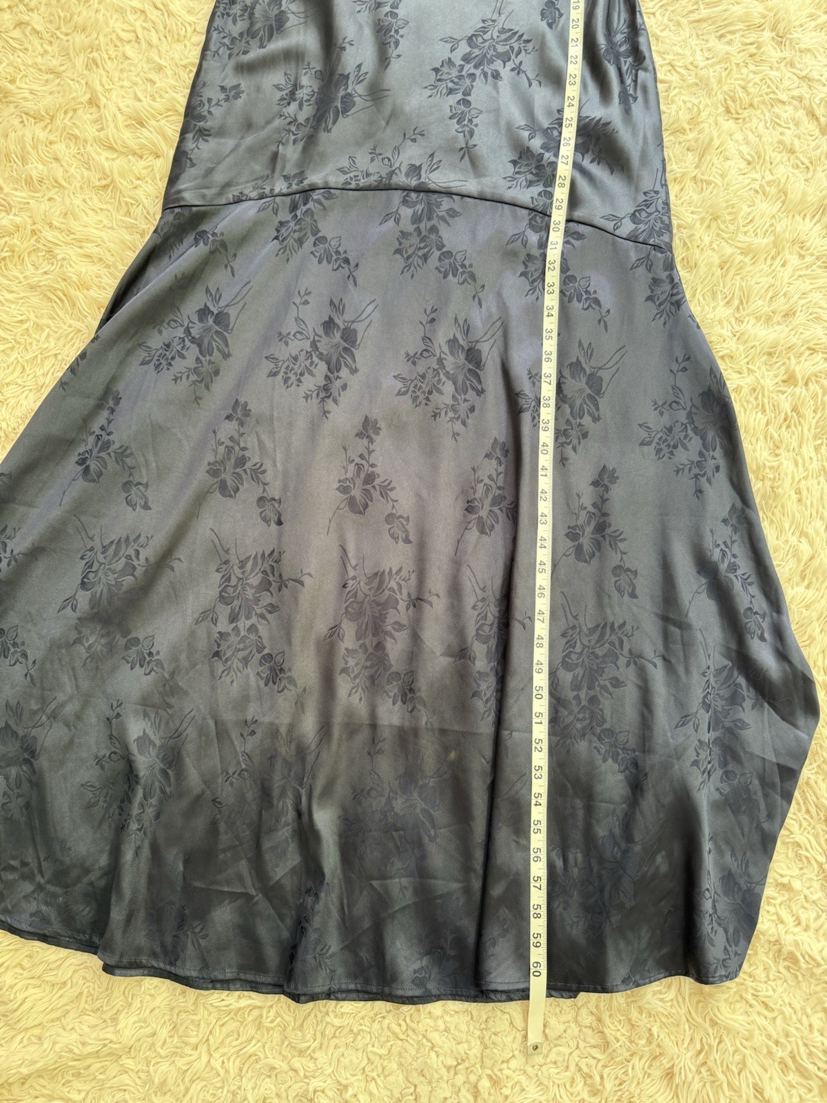 Lulus sweet endeavors navy floral jacquard maxi dress mermaid SZ XL cross straps