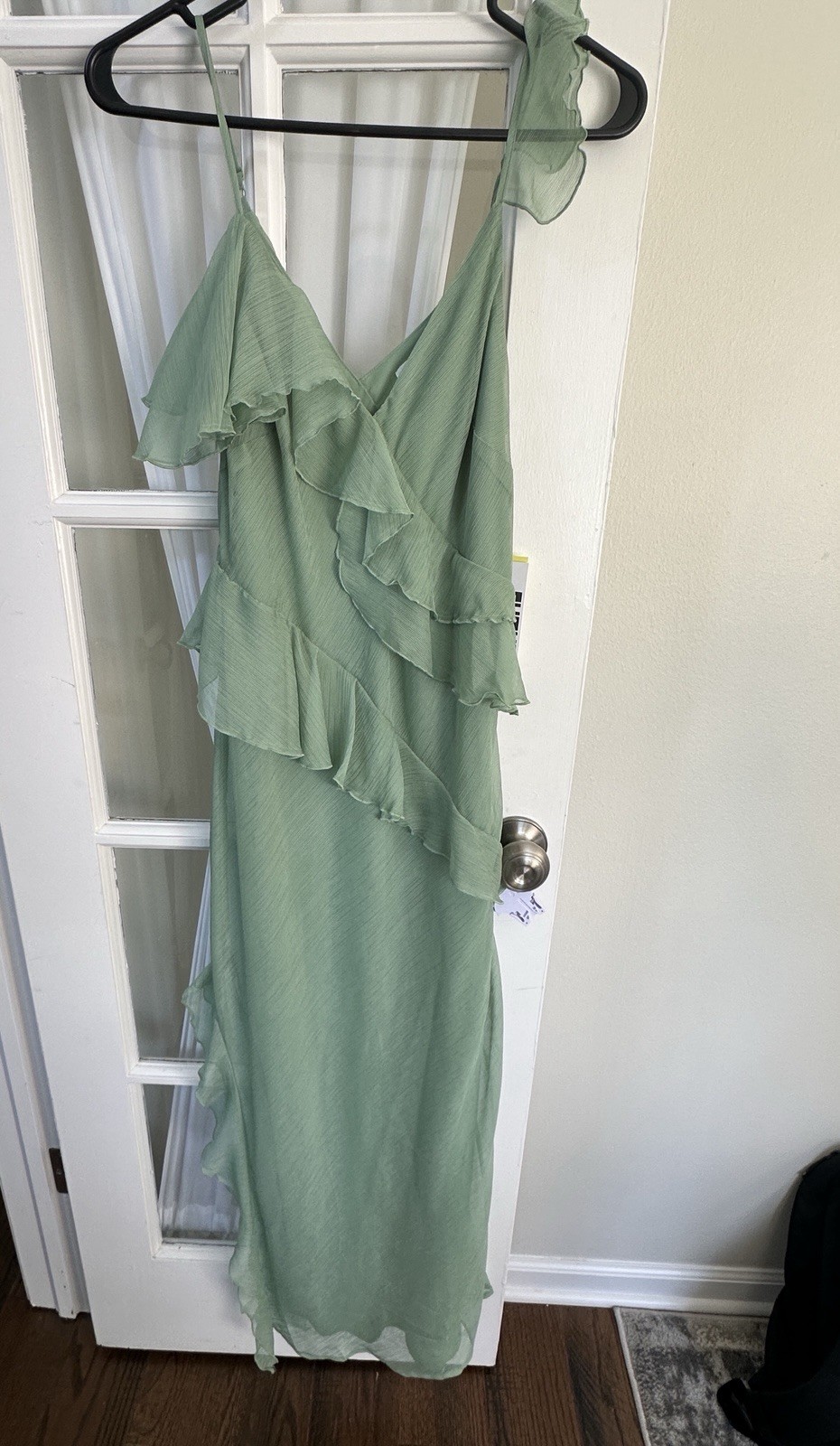 NWT Women’s Ruffle Ankle Length Dress – Future Collective Jenee Naylor Green