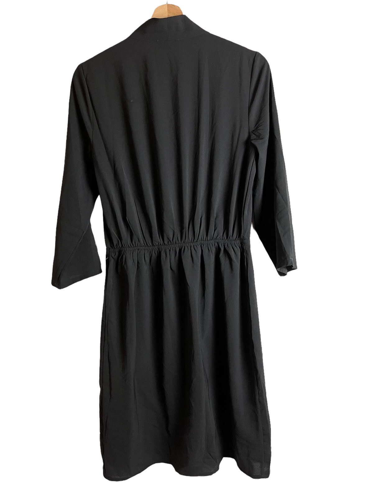 Anthropologie NSR Naomi mini modest office black dress minimalist Size S