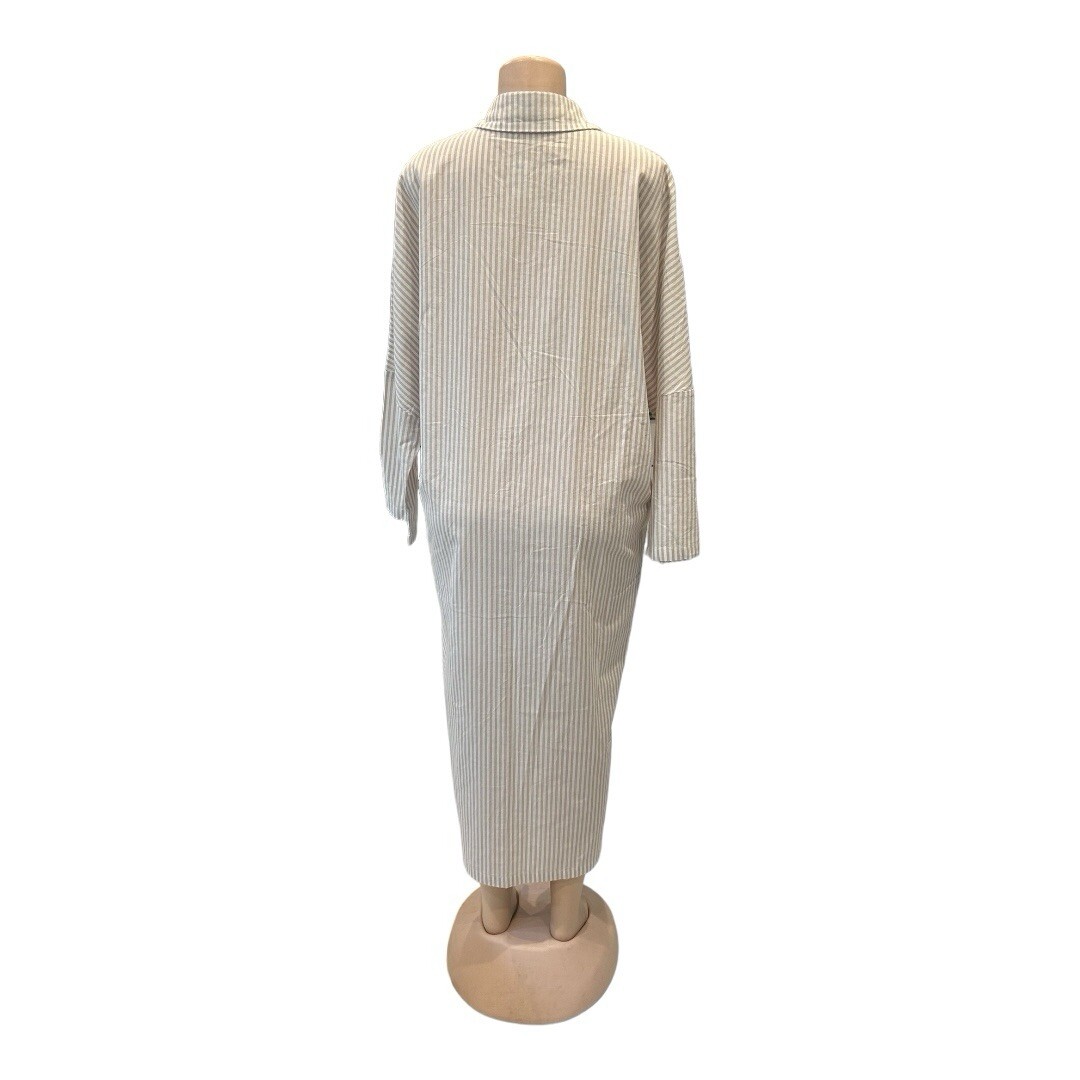 Chouyatou Women’s Summer Loose Hand Pocket Midi Long Tunic Shirt Dress /Size M