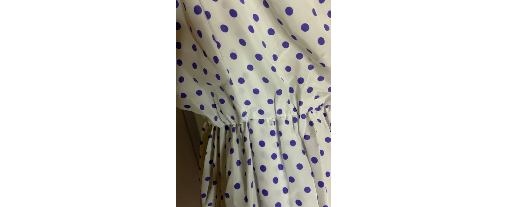 Polka dot dress handmade with pockets size L