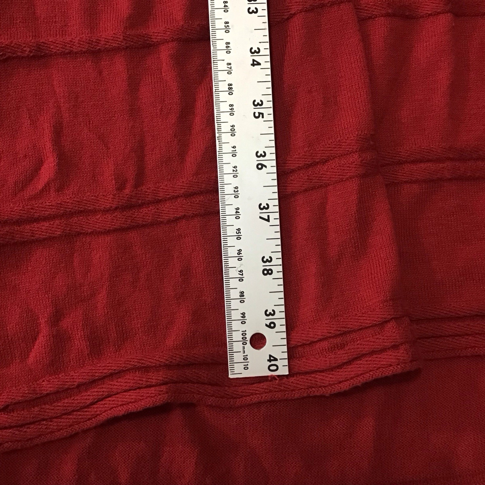 Sophie Max Ruby Red Sweater Dress XL Cotton Blend Long Sleeve