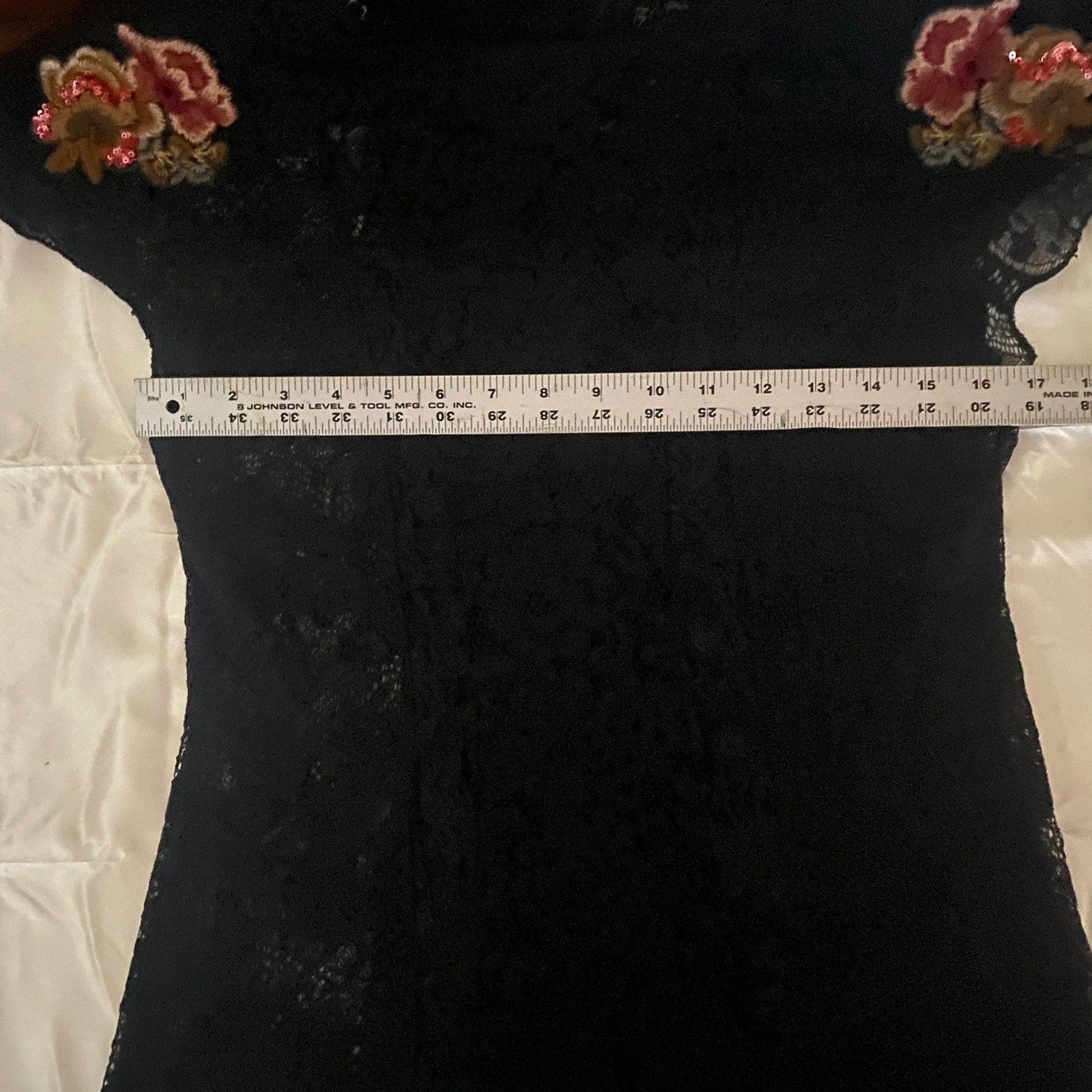 Biya Johnny Was Cloe Black Lace Embroidered Maxi Dress Small Whimsygoth Boho