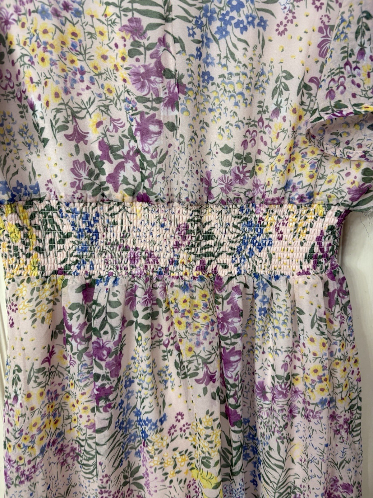Women’s Multicolor Floral In Loom Dress Size Medium Defective See Pic Upcycle