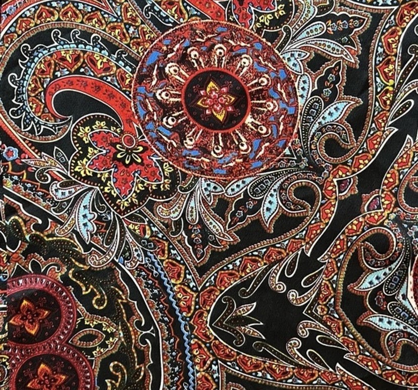 Beautiful boho floral & paisley maxi dress in size 1XL – Boho Vibe – Preloved.