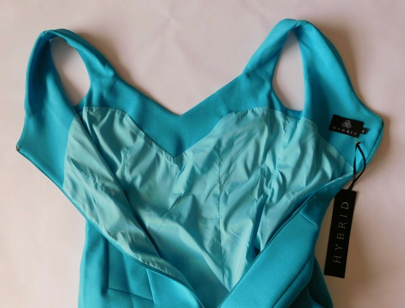 HYBRID Bodycon Galaxy Dress UK size 8, USA 4, in turquoise blue NWT