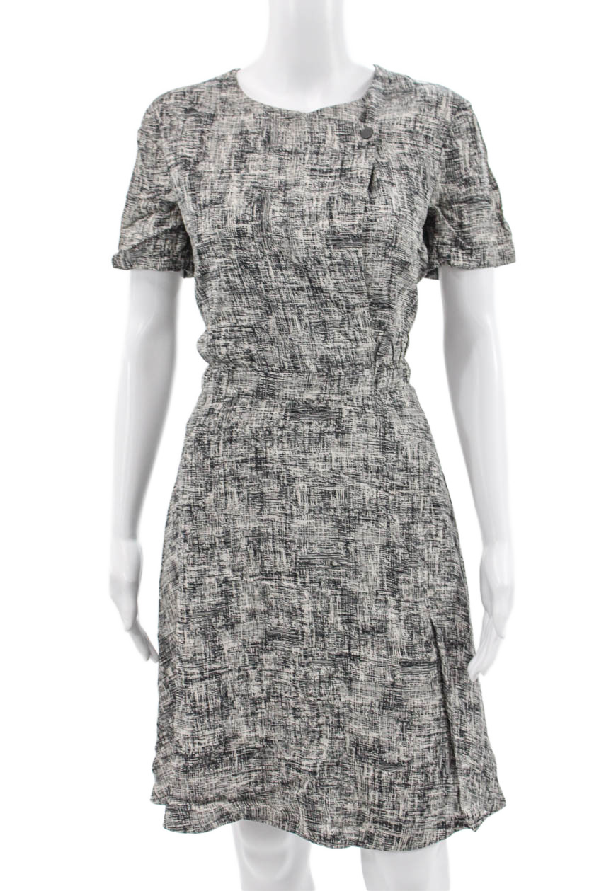 Boss Hugo Boss Women Shift Dress Black Viscose Knee Length Size 4