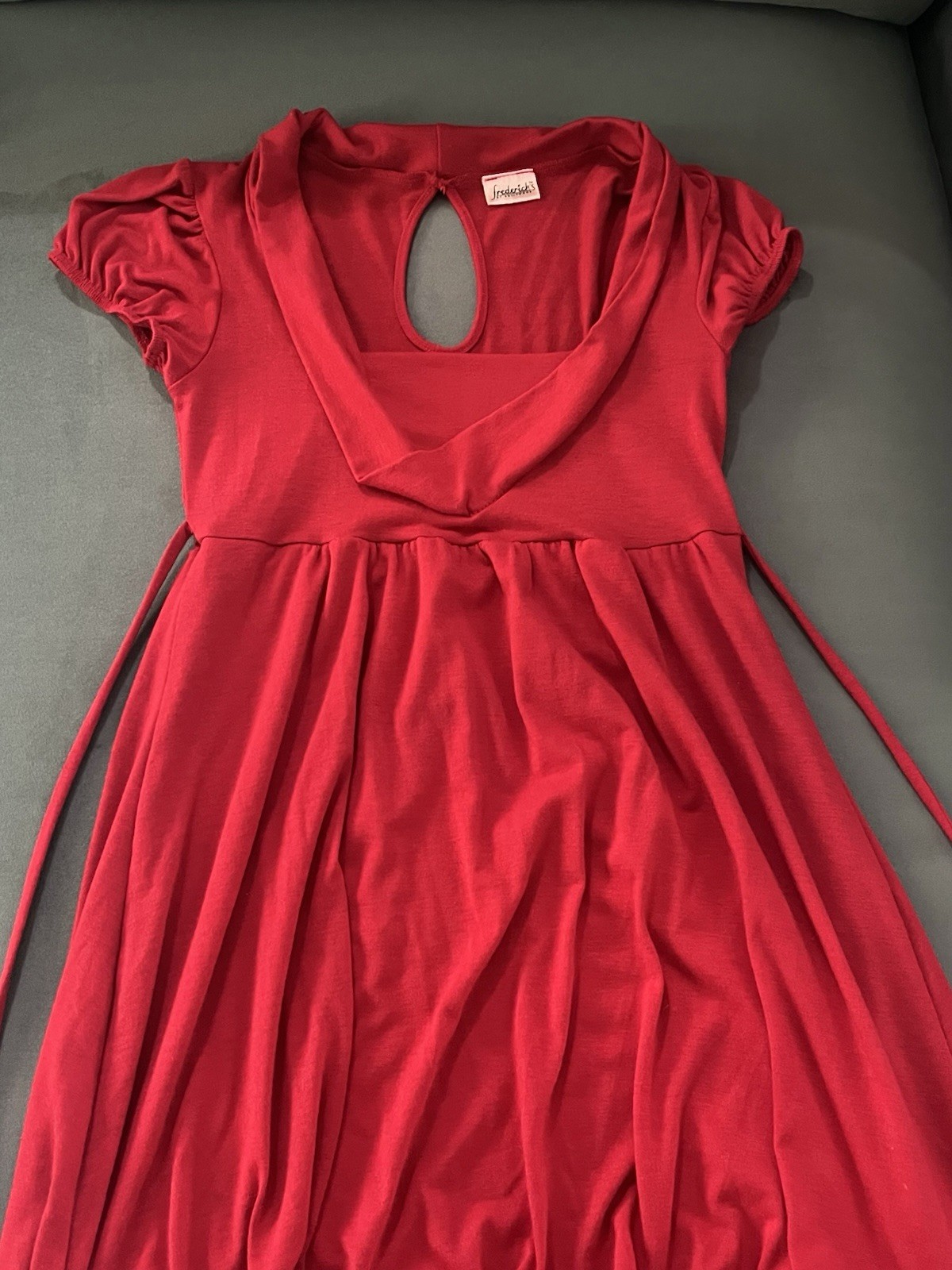 Fredericks Hollywood Crimson Red Babydoll Dress S/M US 4 Y2K