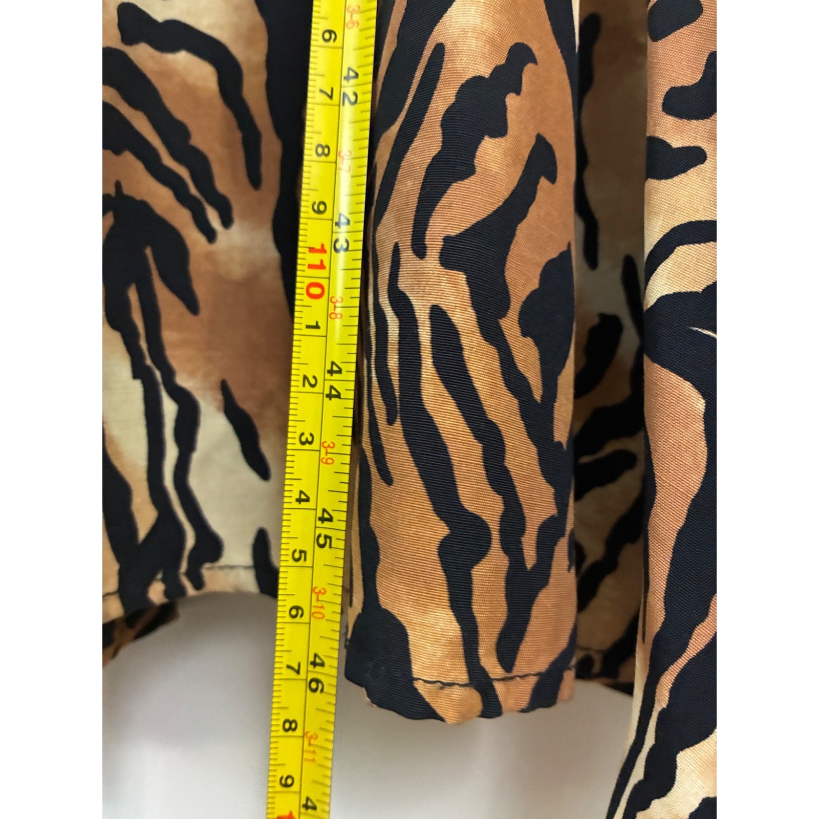 Rabbit Rabbit Rabbit Designs Tiger Print Dress Womens 14M Brown Animal Midi USA