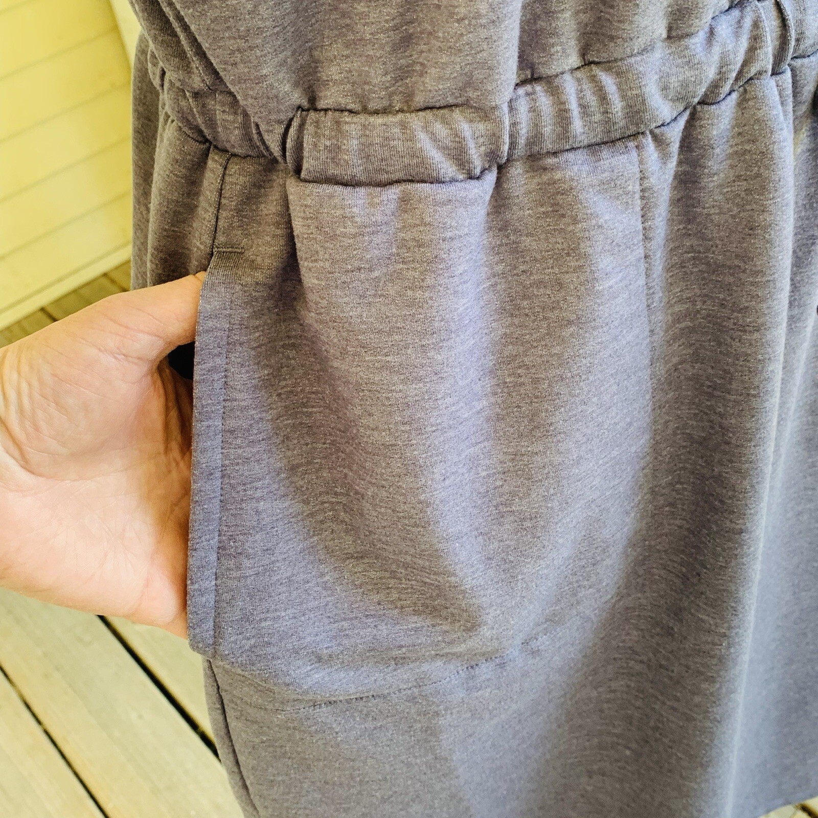 32° Degrees Dress L Cool Soft Lux Heather Ash Blue Pockets Athleisure Athletic