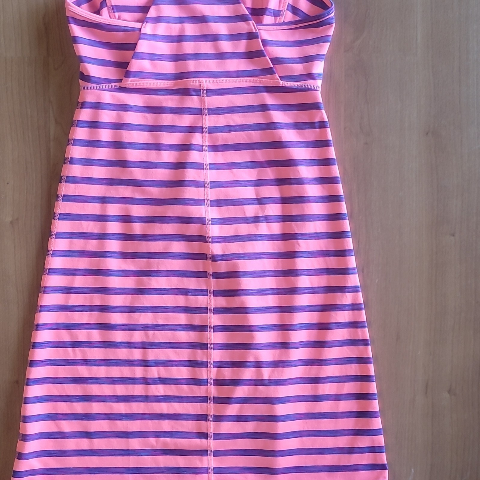 The North Face Striped Sleeveless Racerback Dress Womens M Pink Blue Athleisure