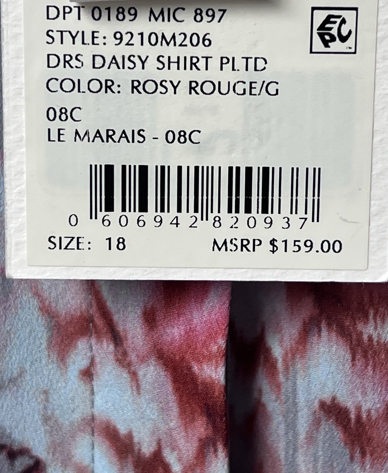 Alex Marie Women’s Pink Gray White Floral 3/4 Sleeve Pleated Shirt Dress NWT 18