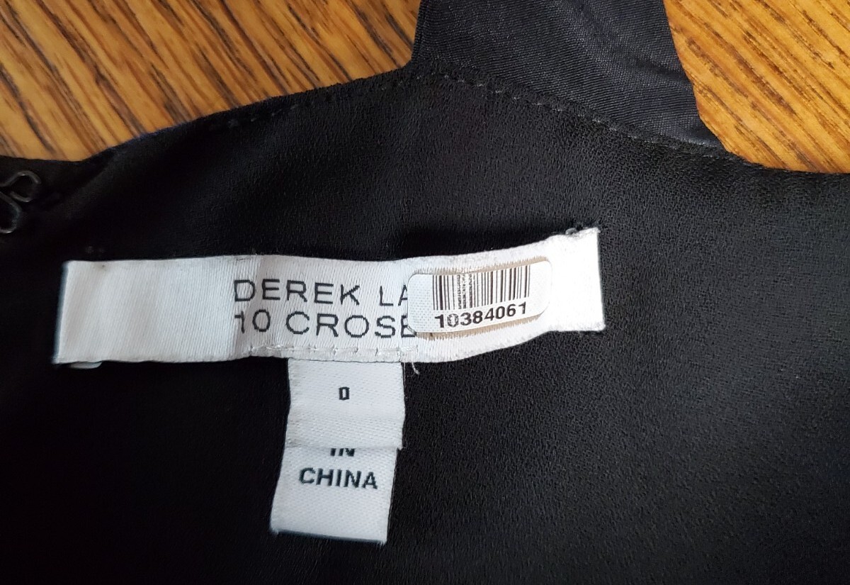 Derek LAM Womens 0 Midi Dress 100% Silk Blue DESIGNER Criss Cross Straps XS