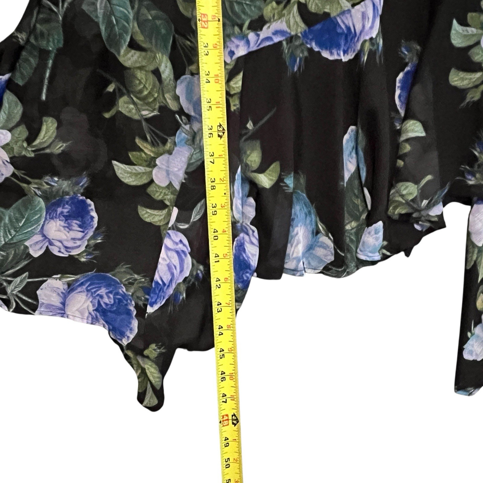 Calvin Klein Floral Handkerchief Midi Dress Sz 6 Bloomcore Boho Cottage Chiffon