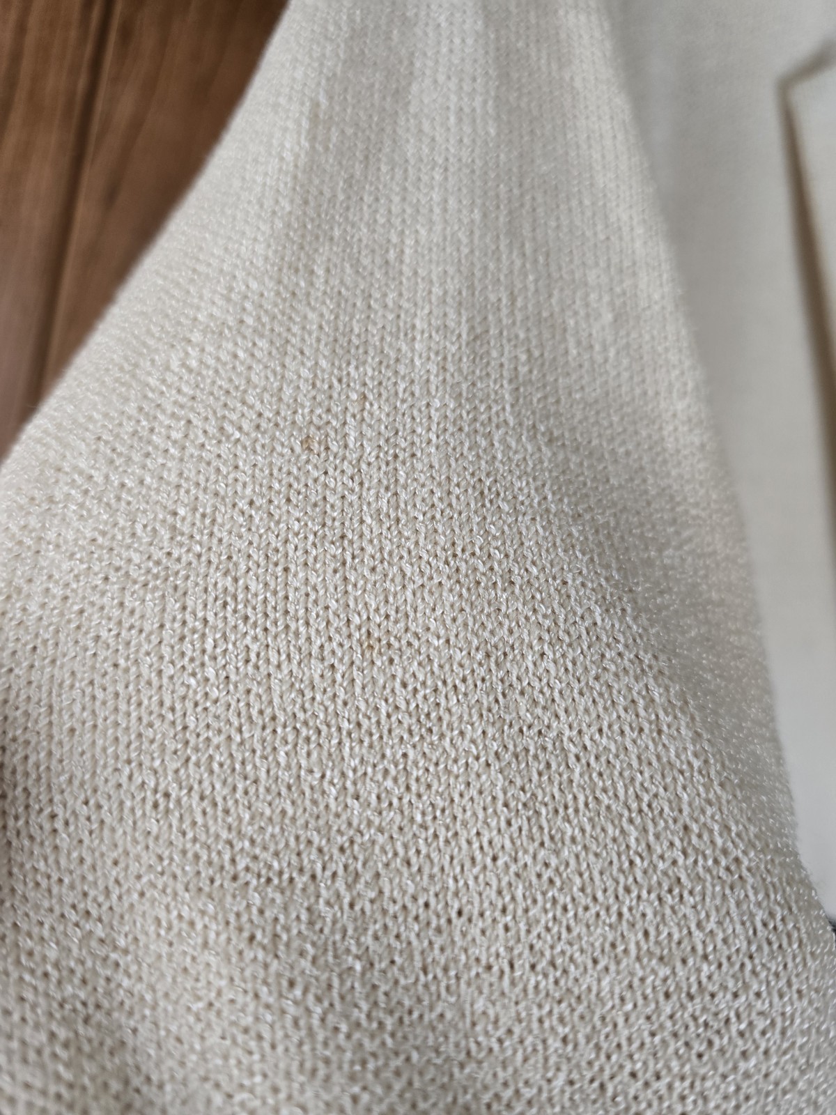 St. John by Marie Gray Knit Dress Cream Navy USA Made Size 6 Vintage