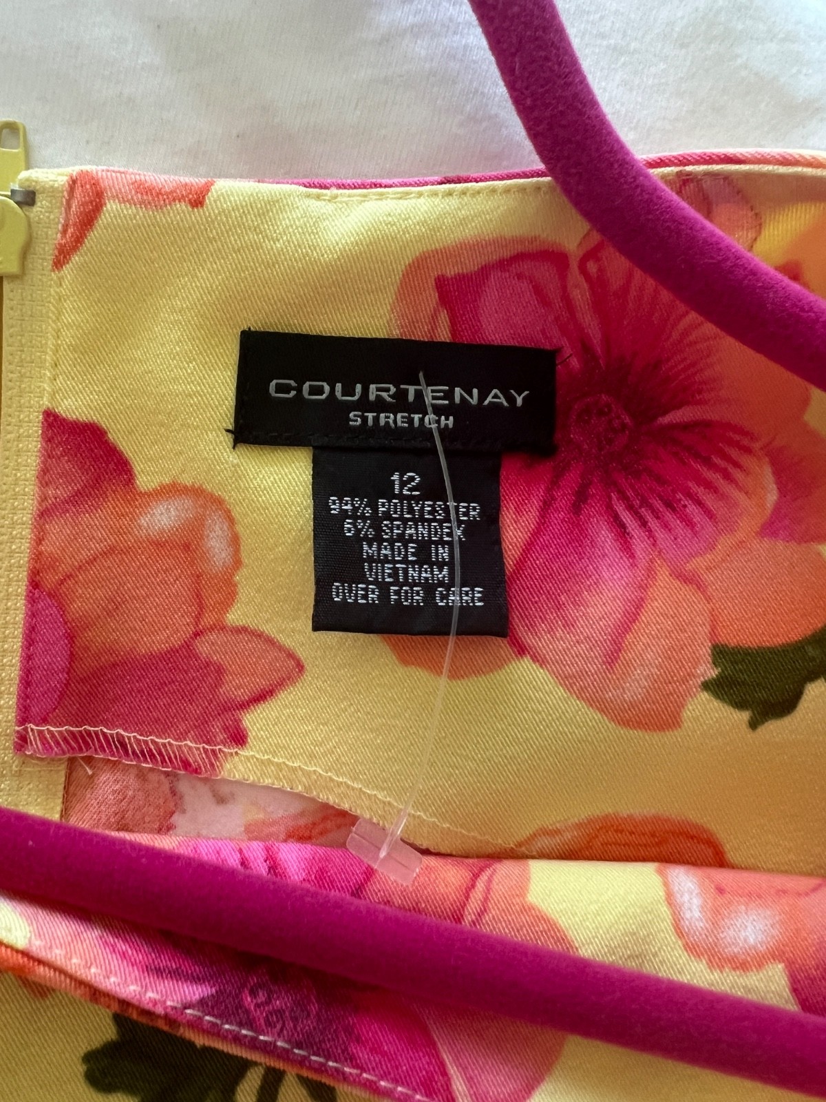 Yellow Dress with Poppies Size 12