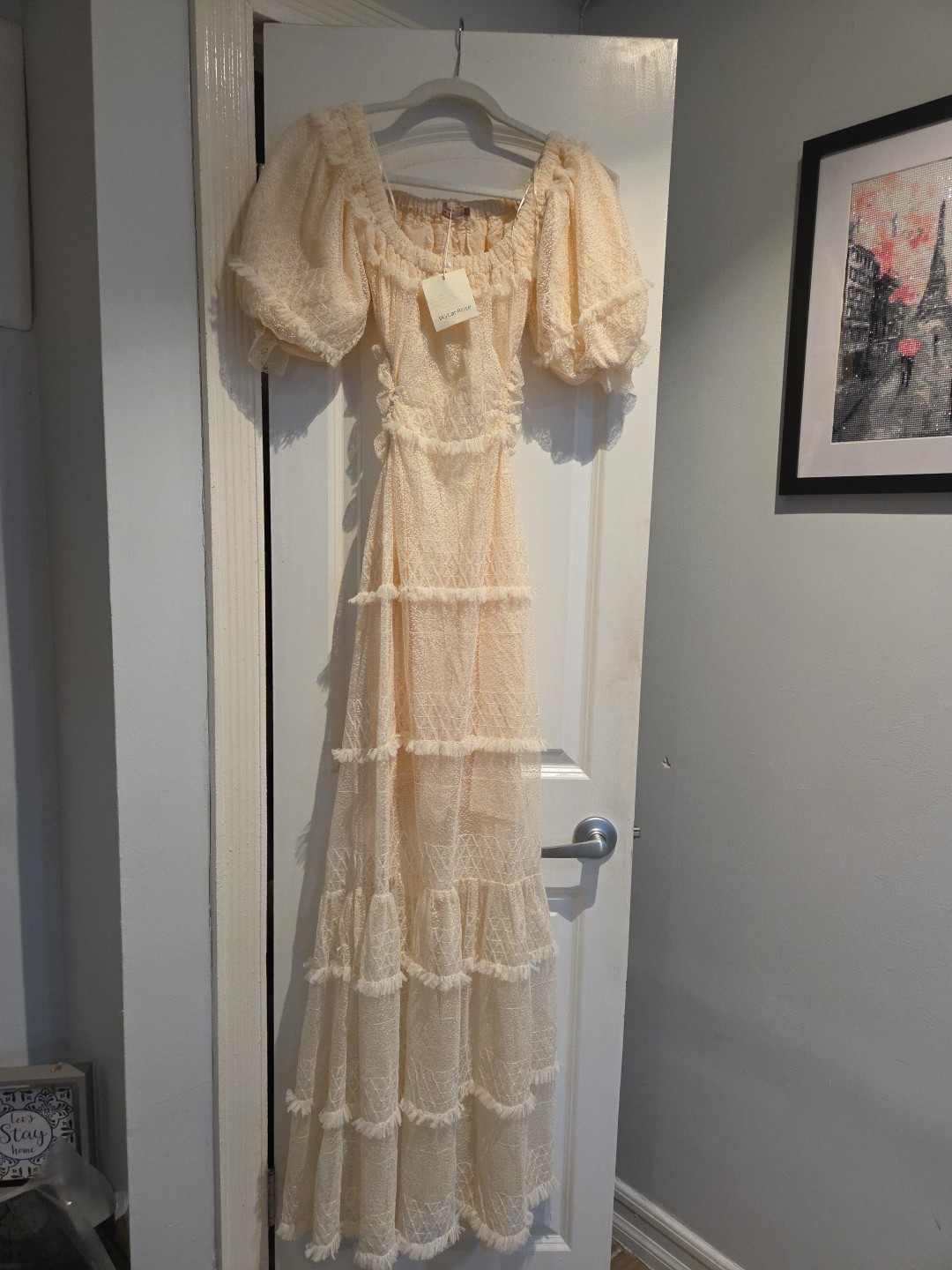 Skyler Rose Dress Size M Ivory Lace