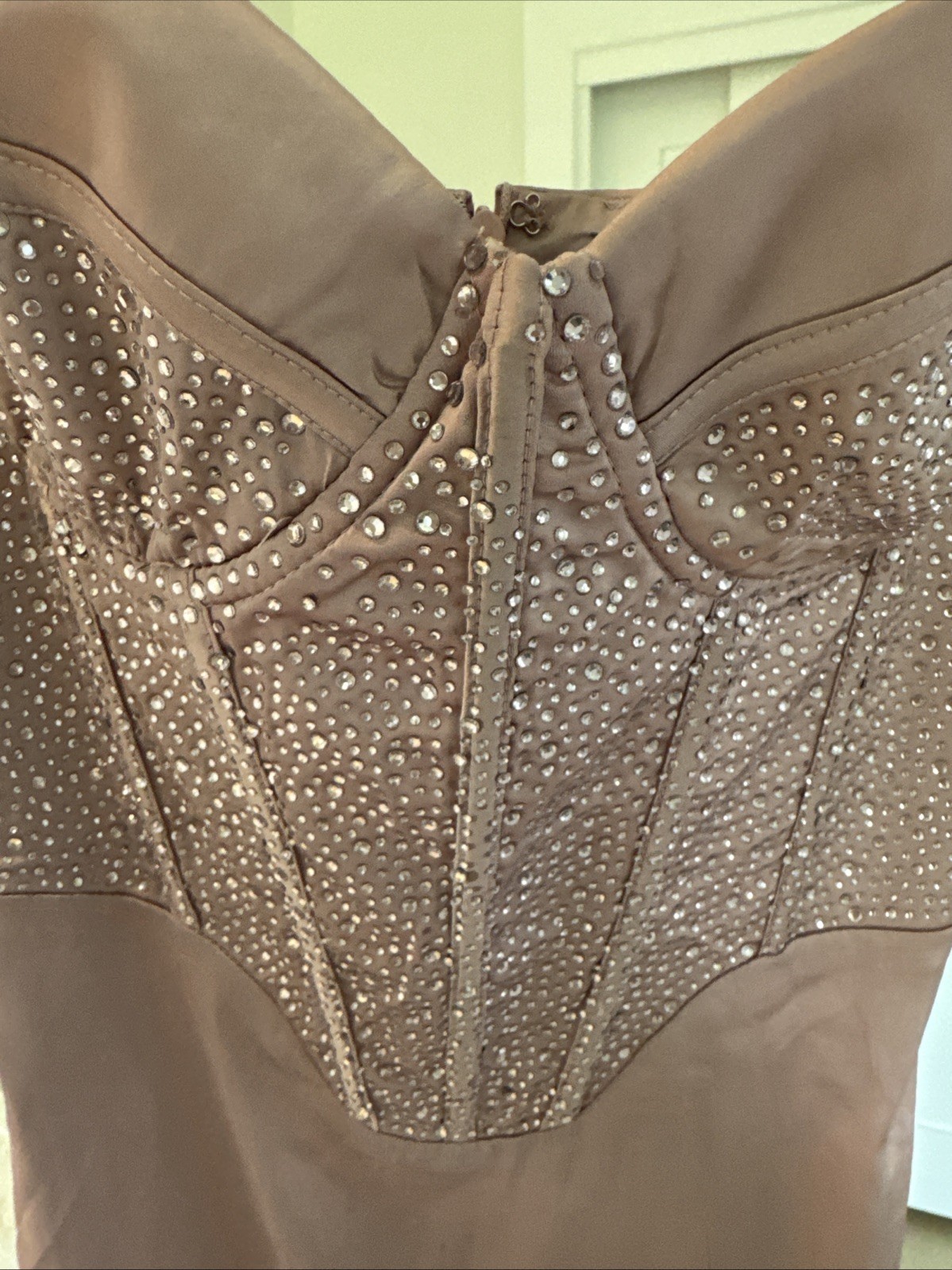 Oh Polly Mauve Rhinestone Corset Mini Dress – Size 2 – New With Tags