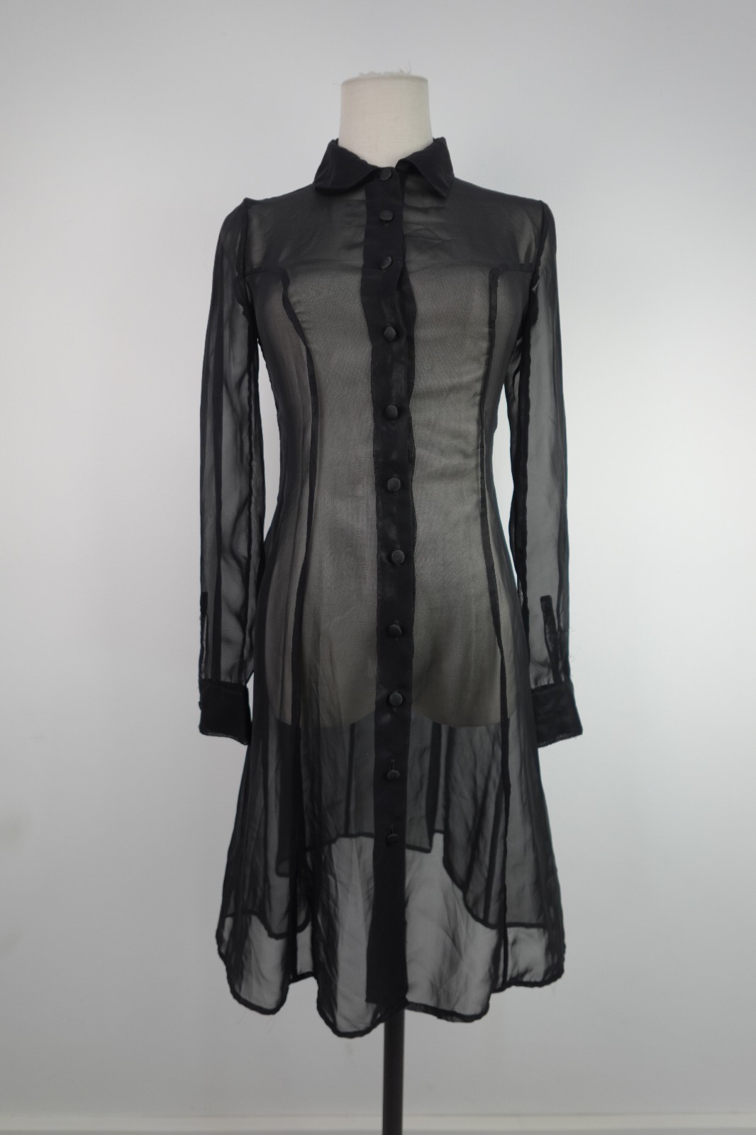 VERSACE VERSUS WOMEN’S DRESS SIZE 40 DRESS WOMAN ITALY VEILED LONG SHIRT
