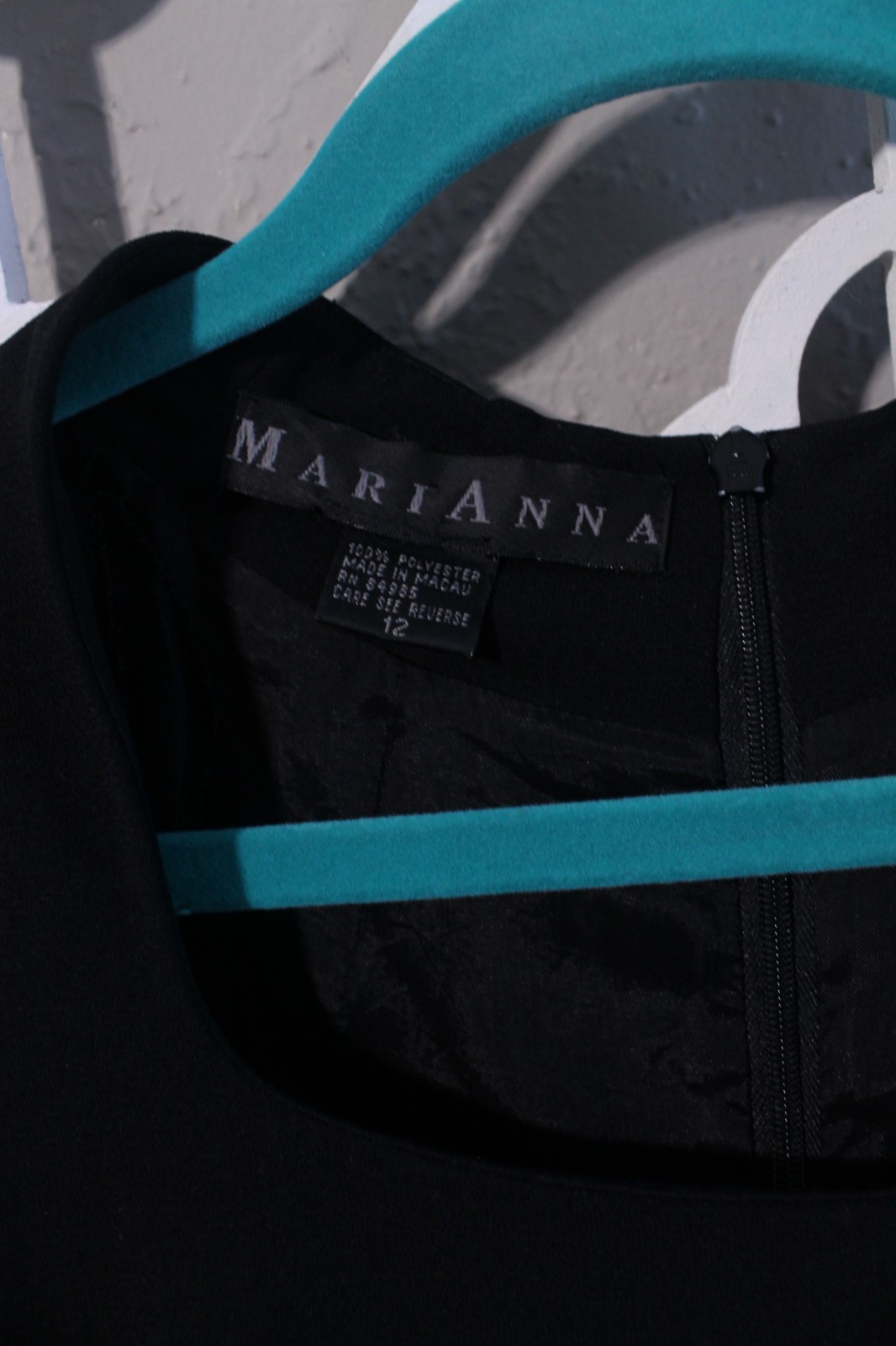 MariAnna Dress Womens 12 Black Casual Lightweight Back Zip 100% Polyester Ladies