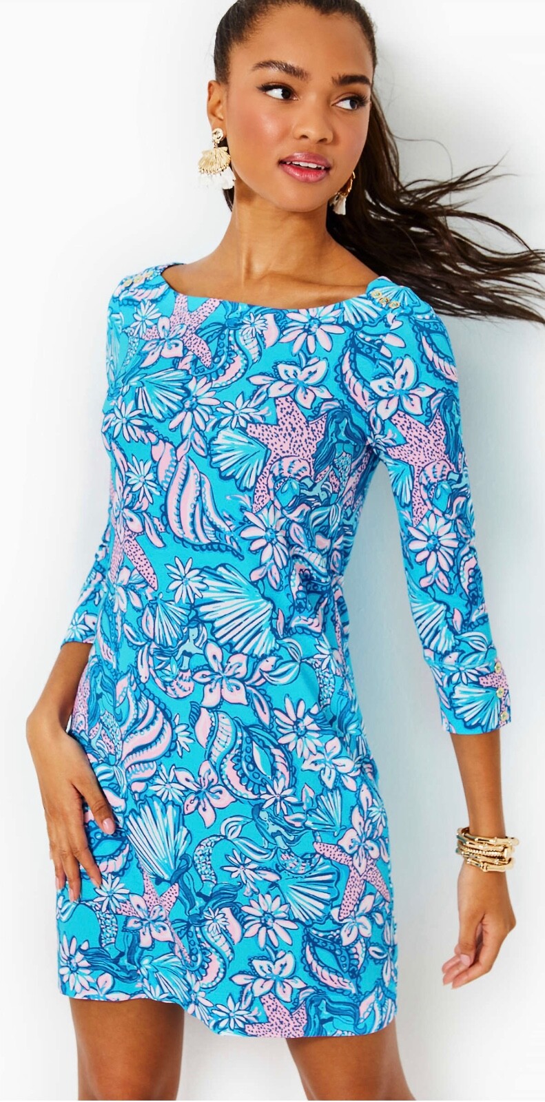 Lilly Pulitzer NWT UPF 50+ Sophie Dress Sound The Sirens $158 Size M,L
