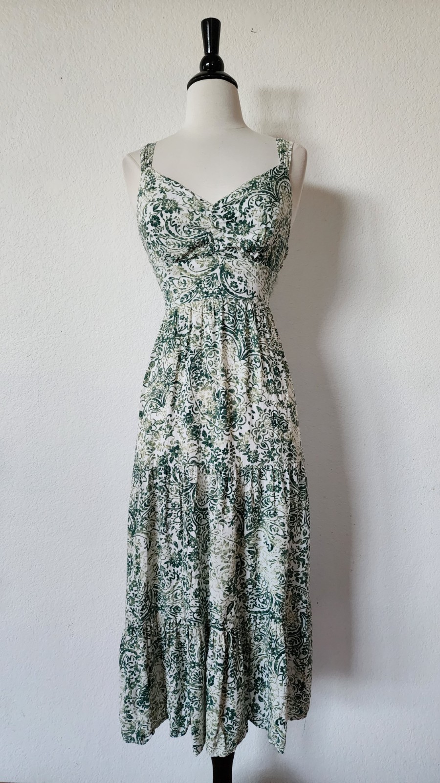 New Anthro Midi Dress Size Small Floral Coquette Wedding Brunch Cottagecore Bow