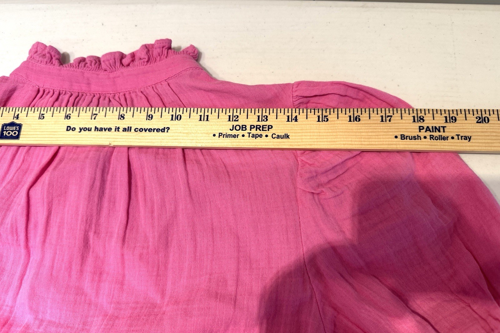 Gap Women Dress Size M Tall Pink Soft Cotton Gauze Tiered Dress Belt Pockets EUC