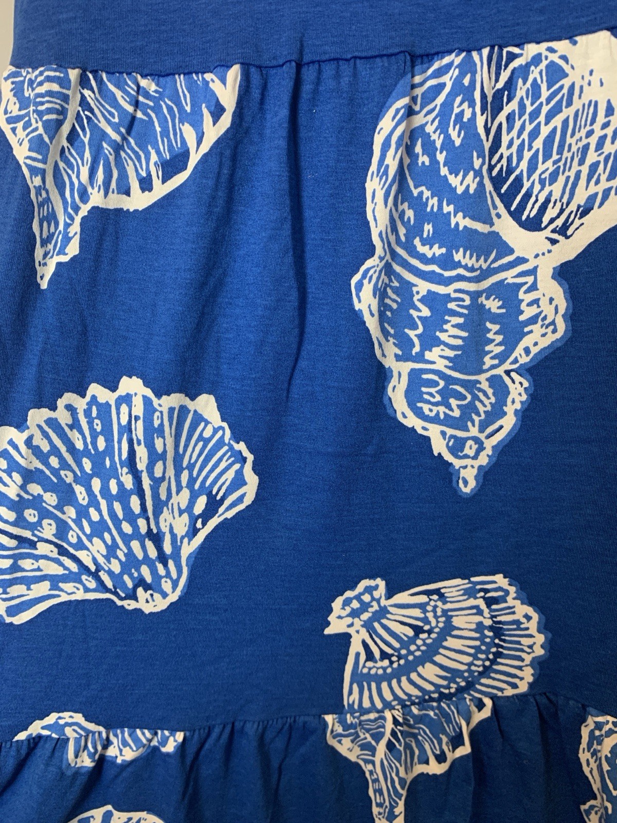 Lilly Pulitzer Dress Medium Blue Shells Maxi Sydnee Shell of a Good Time