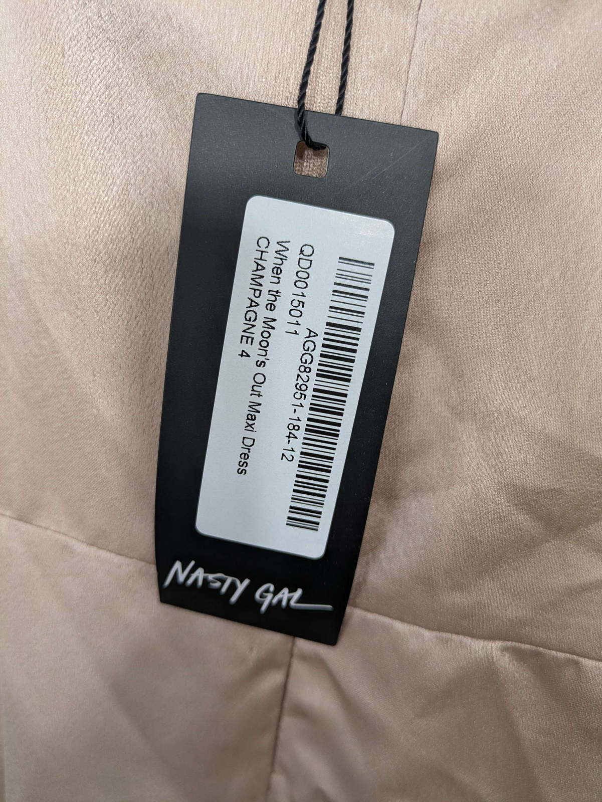 Nasty Gal NWT Women’s Size 0 Pencil Straight Slip Dress Beige Taupe Long