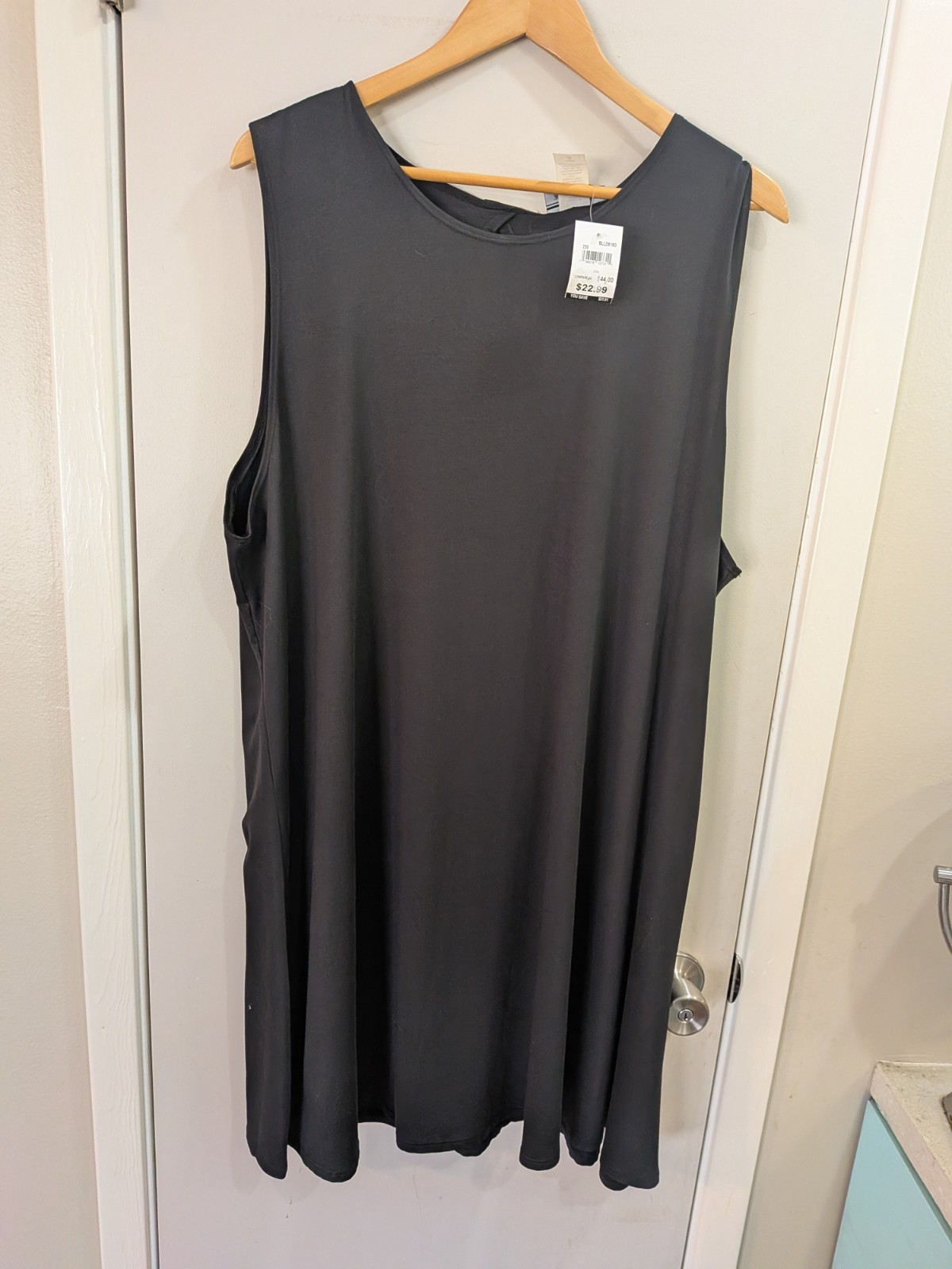 Allison Brittney Plus Sz. 3X Sleeveless Black Casual Dress New w/Tags