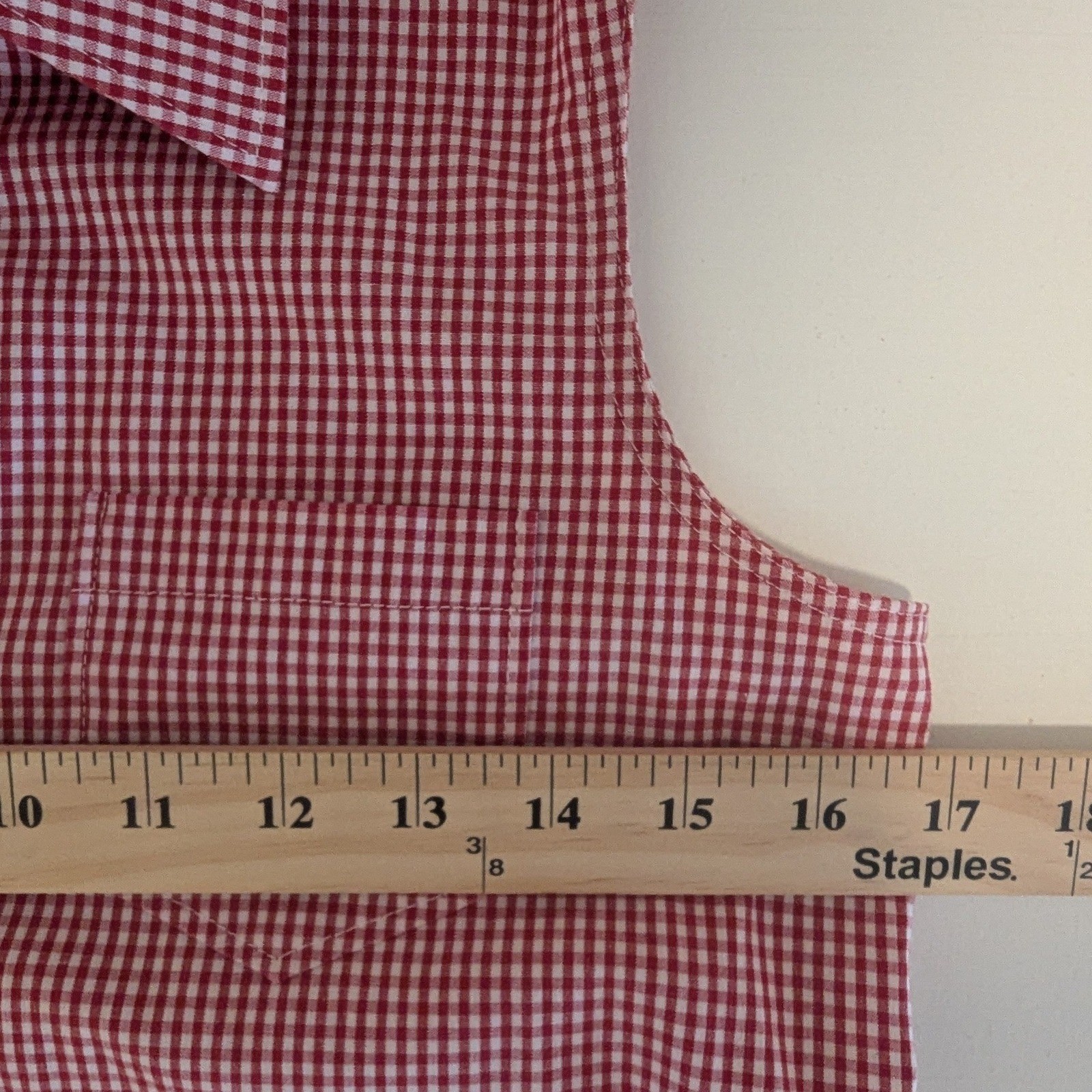 UNIQLO Women’s Red Gingham Sleeveless Collared Shirt Dress Size M Retro Preppy