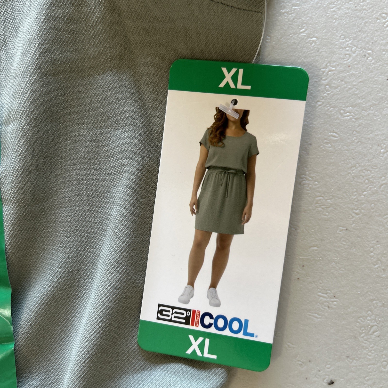 32 Degrees COOL Soft Twill Drawstring Dress – (L) XL – Shadow YY