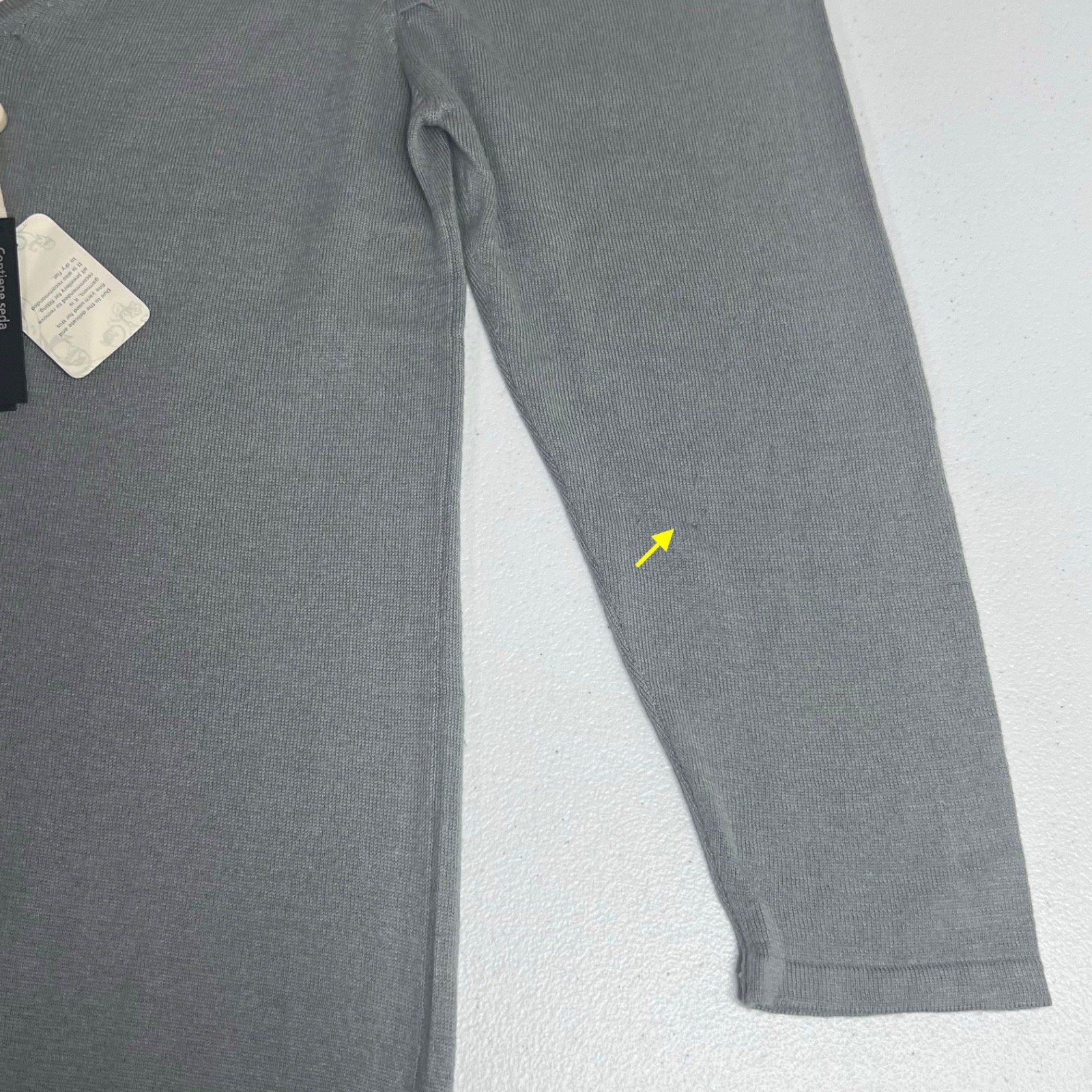 Hoss Intropia Silk Cashmere Blend Sweater Dress Womens Small Gray Batwing Sleeve