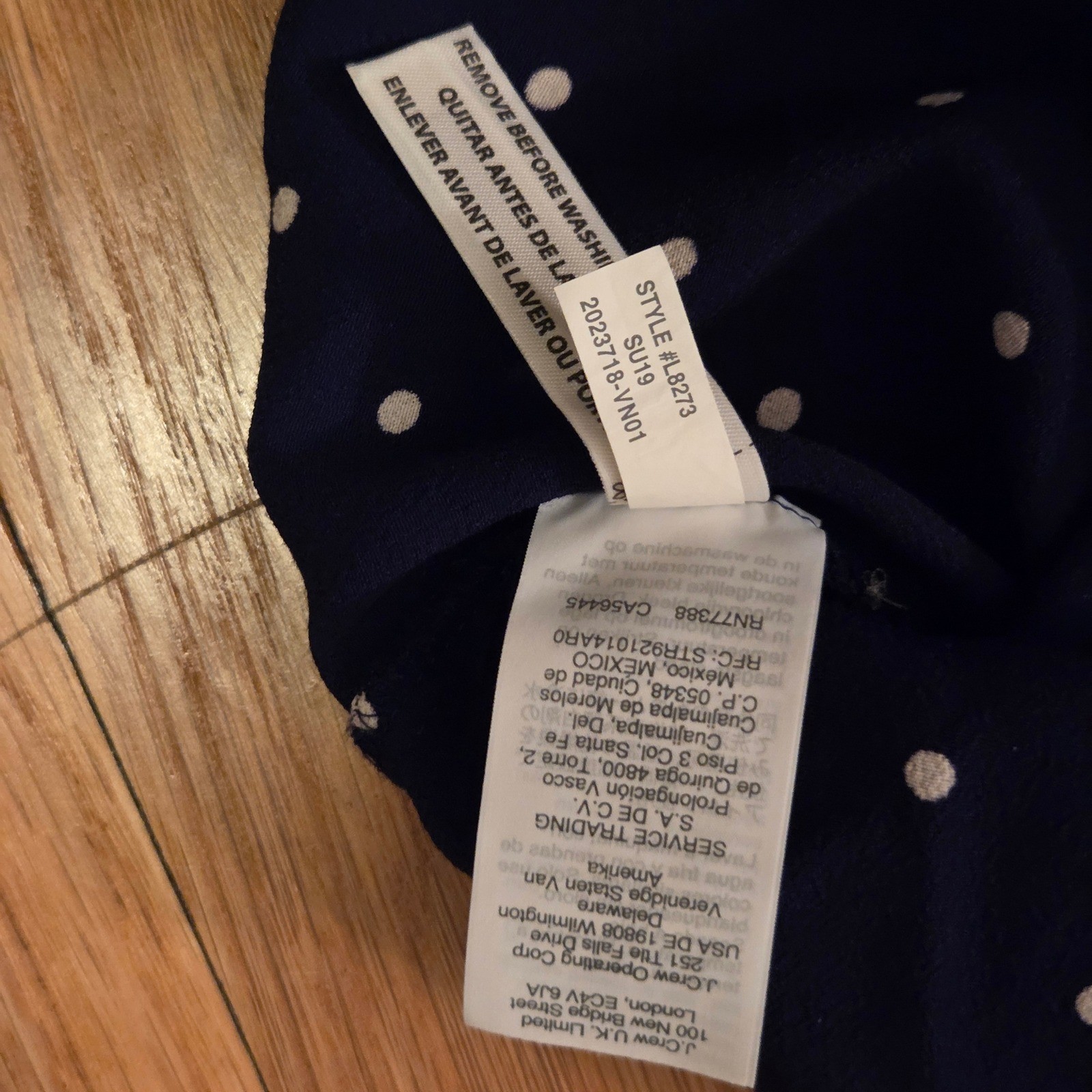 Madewell Classic Navy Polka Dot Ruffle Strap Button Front Mini Dress Sz 4