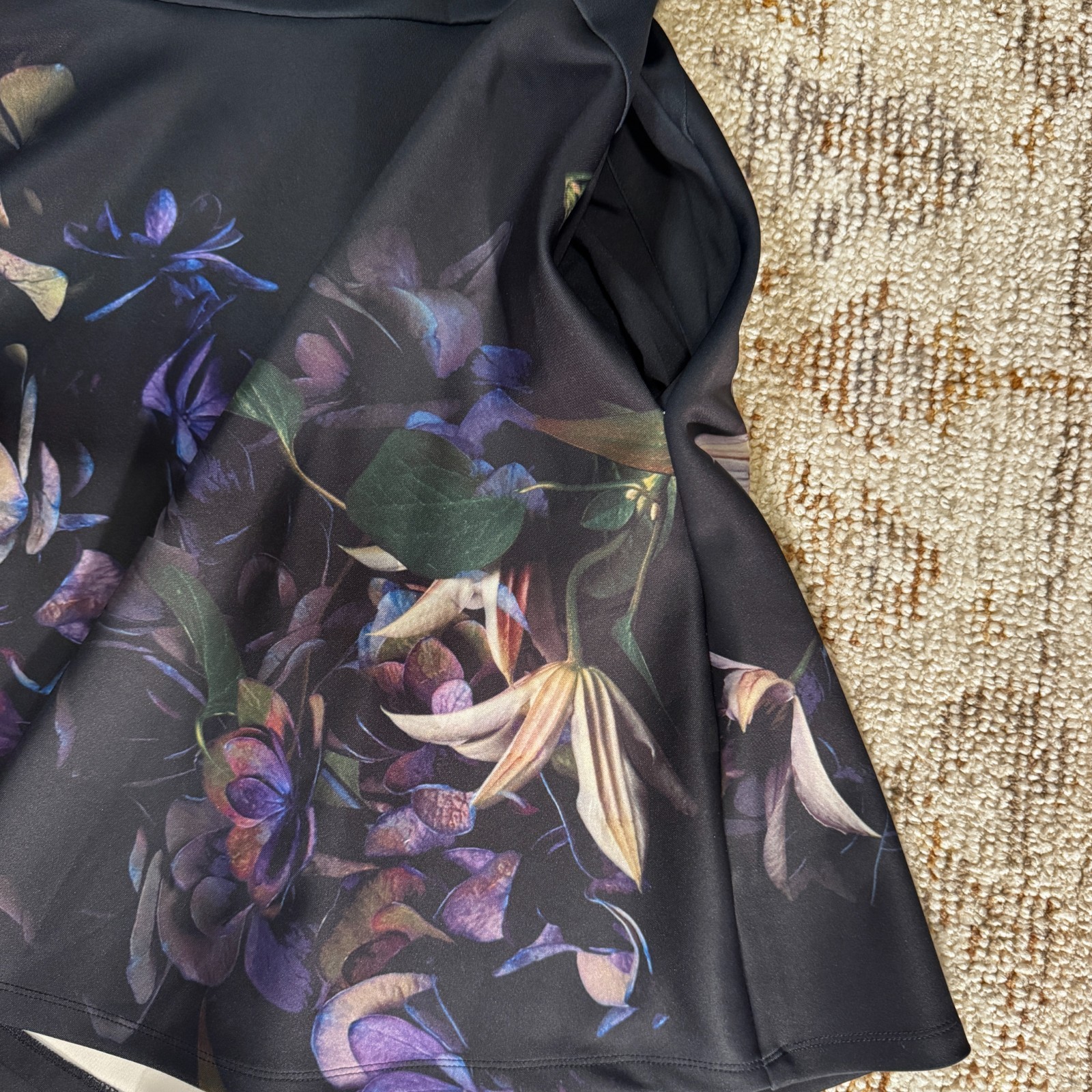 NWOT Ted Baker London Alephie Skater Dress in Black Size 2 US 4-6