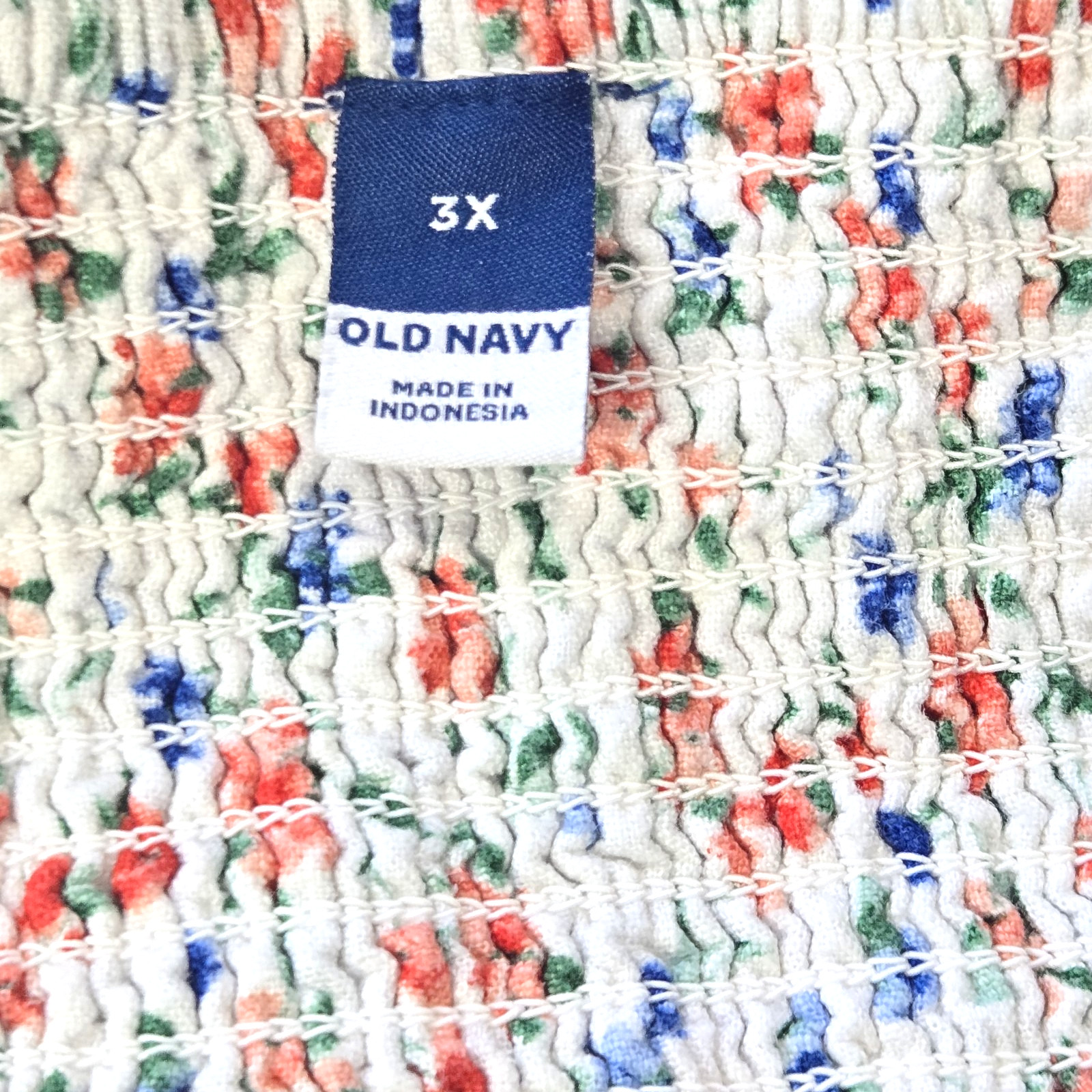 Old Navy Womens 3X Floral Sundress Sleeveless Smocked Back Fit Flare Midi Dress
