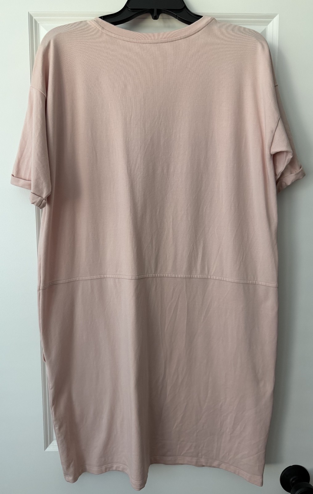 Eileen Fisher Pink Size S/P -T-Shirt Dress Pockets Cotton Blend