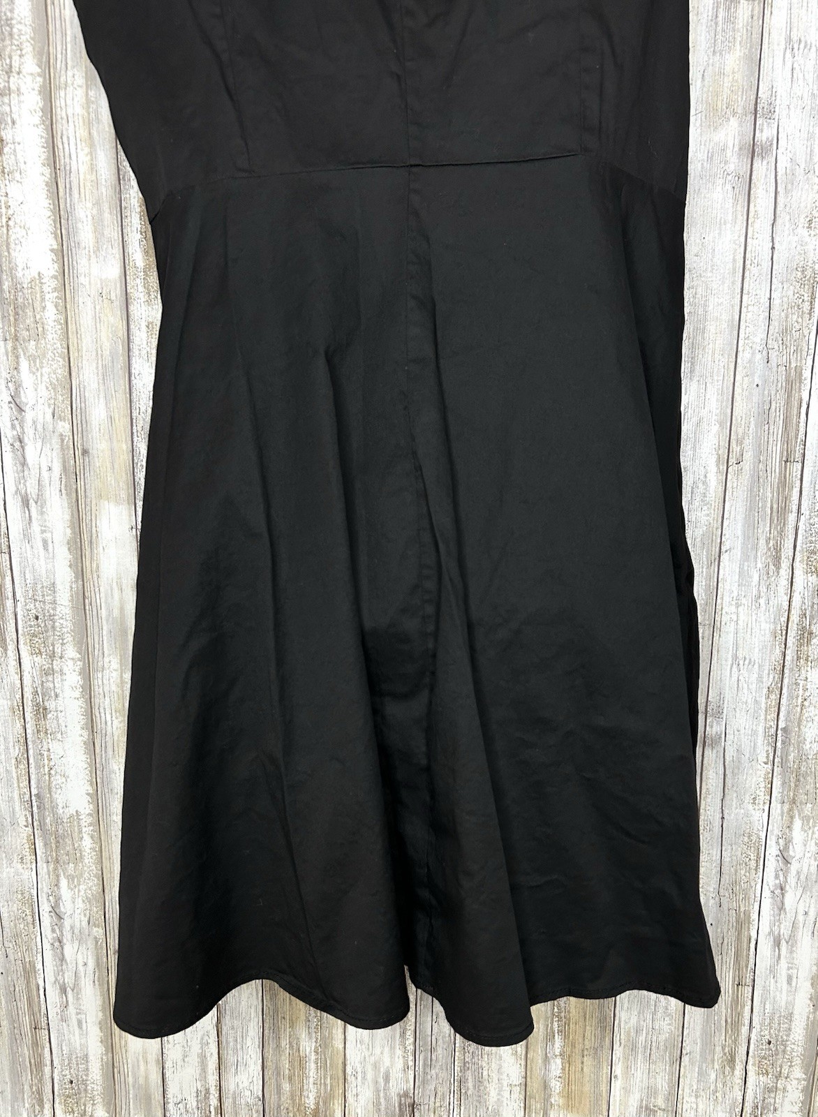 Women’s Cotton/Spandex Black Dress Embroidered Bats Size 4XL