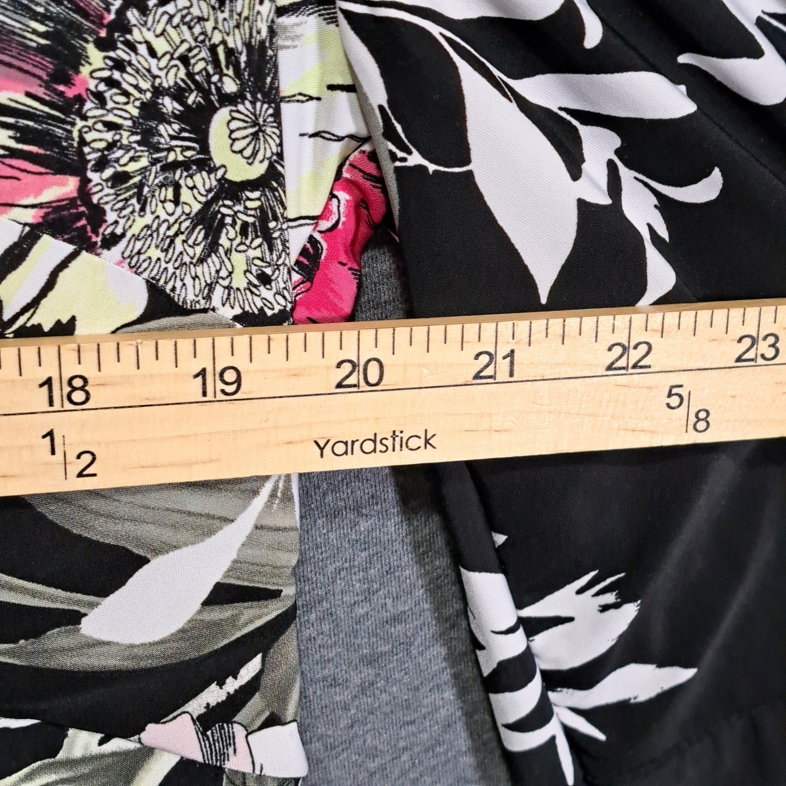 INC International Concepts Women 1X Floral Faux Wrap Maxi Dress Handkerchief Hem