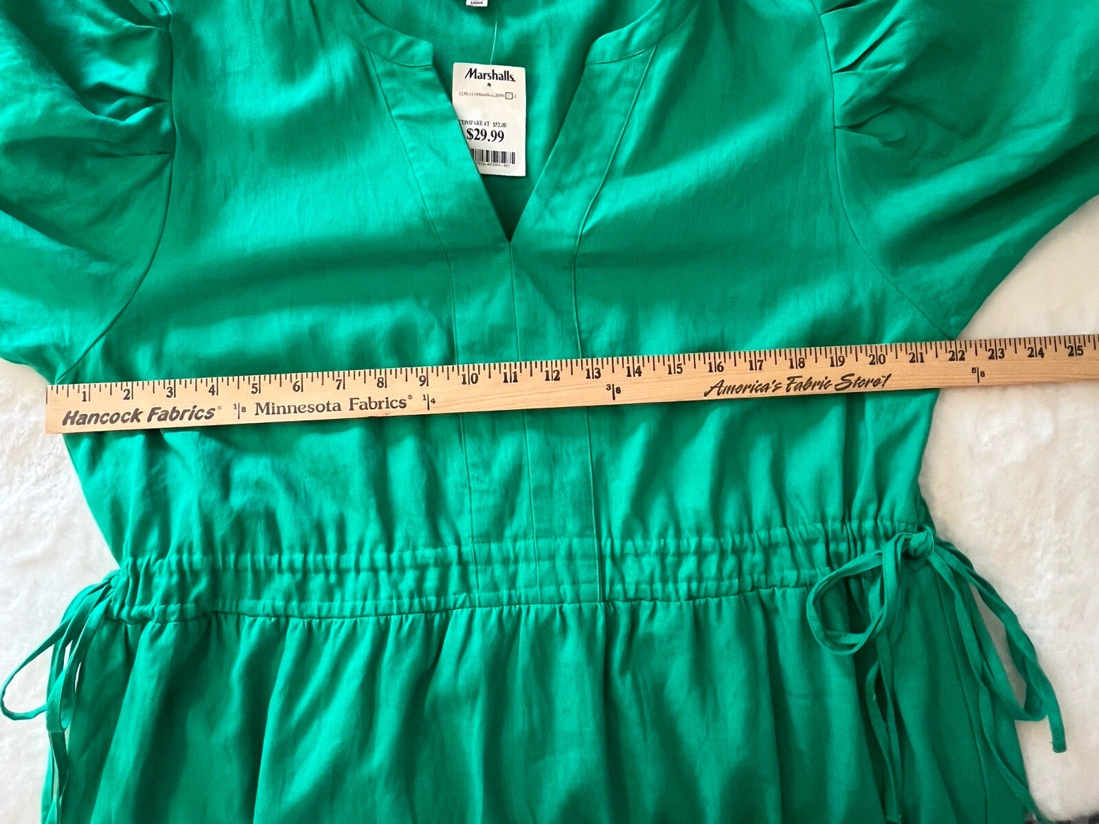New! Nanette Lapore Linen Blend Dress 3/4 Sleeve Green Size 16 NWT