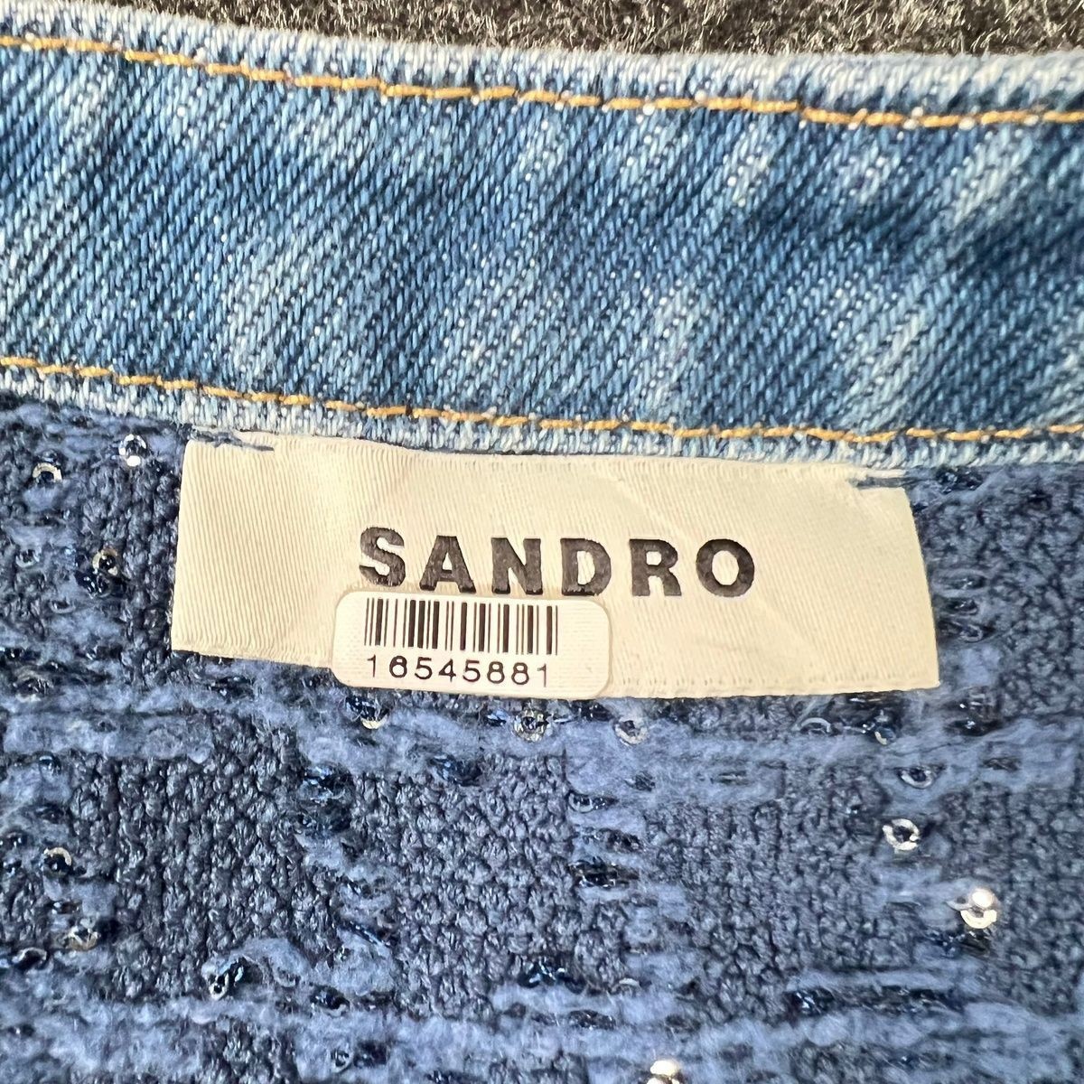 SANDRO X RTR Palmare Mini Dress Women’s Size 34 Blue