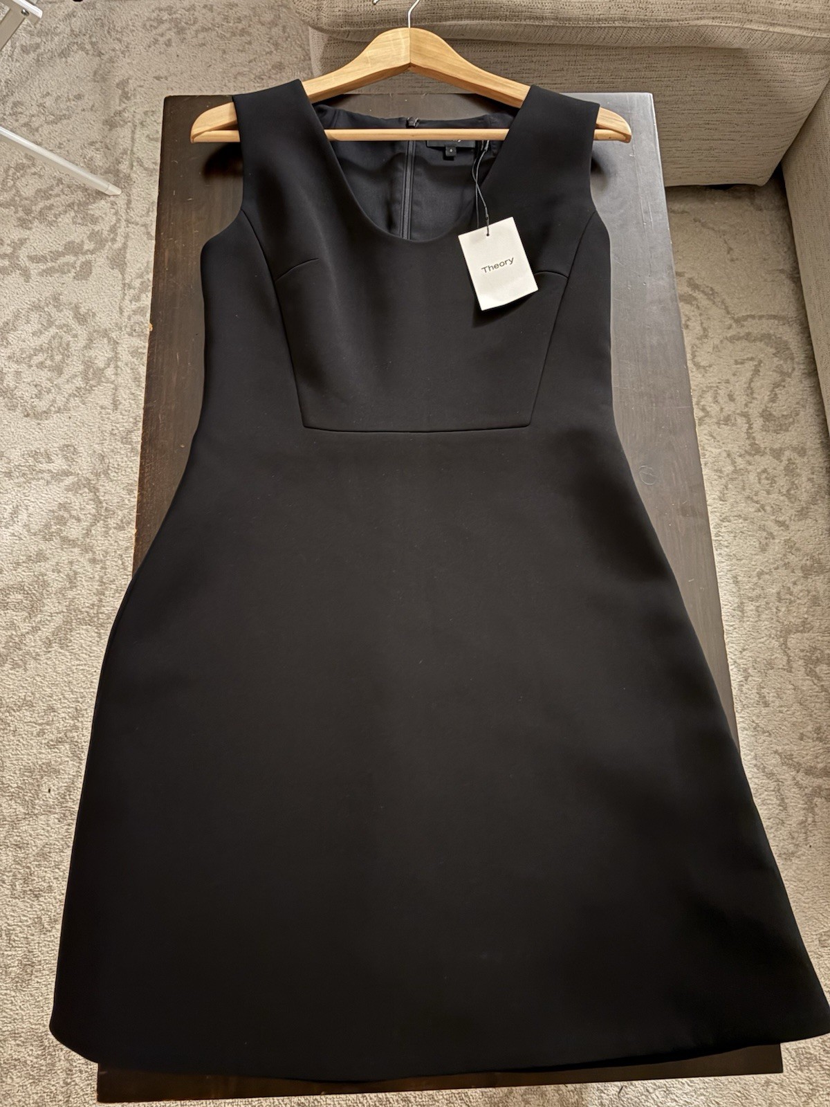 Theory Black Sleeveless Sheath Dress Minimalist NWT Quiet Luxury – Size 6