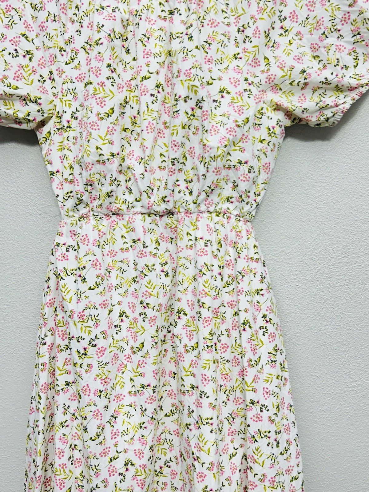 J.Crew Women’s Side-Cutout Cotton Poplin Midi Dress Sz 14 Floral Open Back BG400